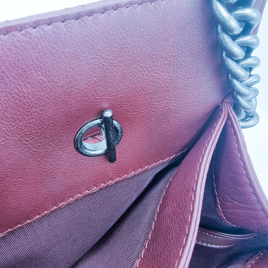 Boy Reverso Shopping Tote Burgundy Calfskin