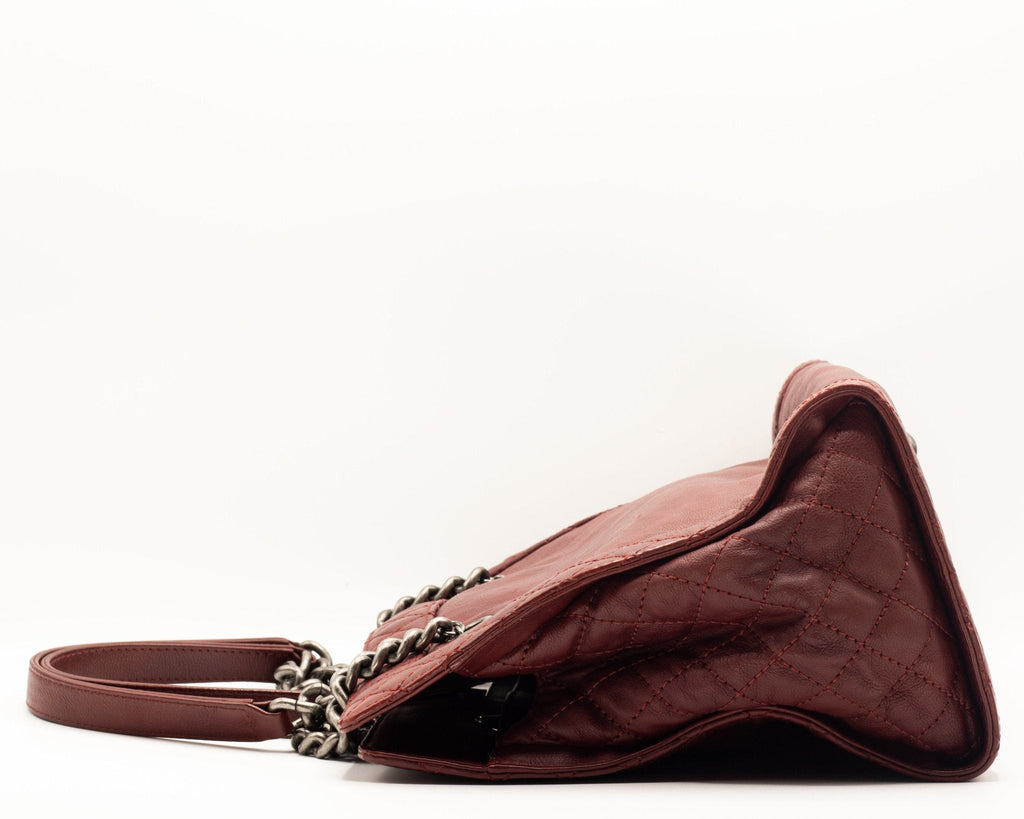 Boy Reverso Shopping Tote Burgundy Calfskin
