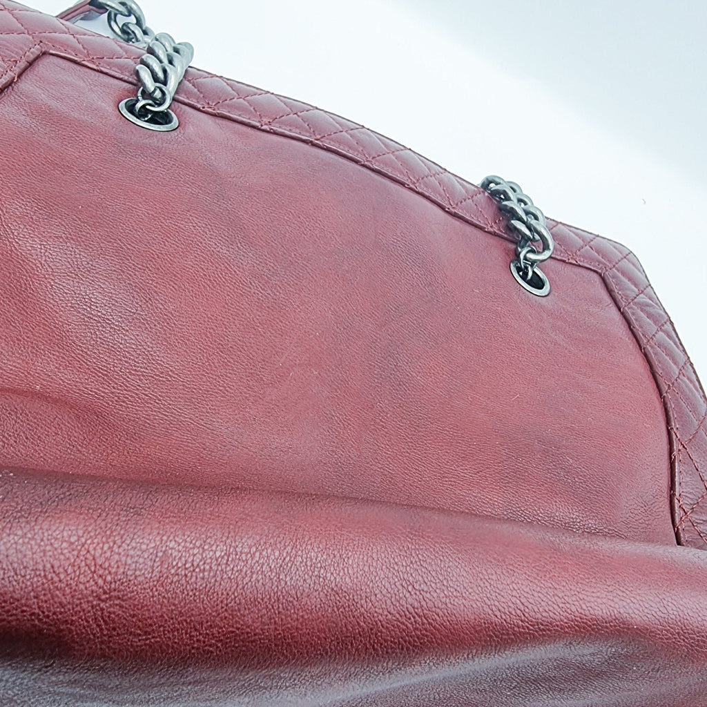 Boy Reverso Shopping Tote Burgundy Calfskin