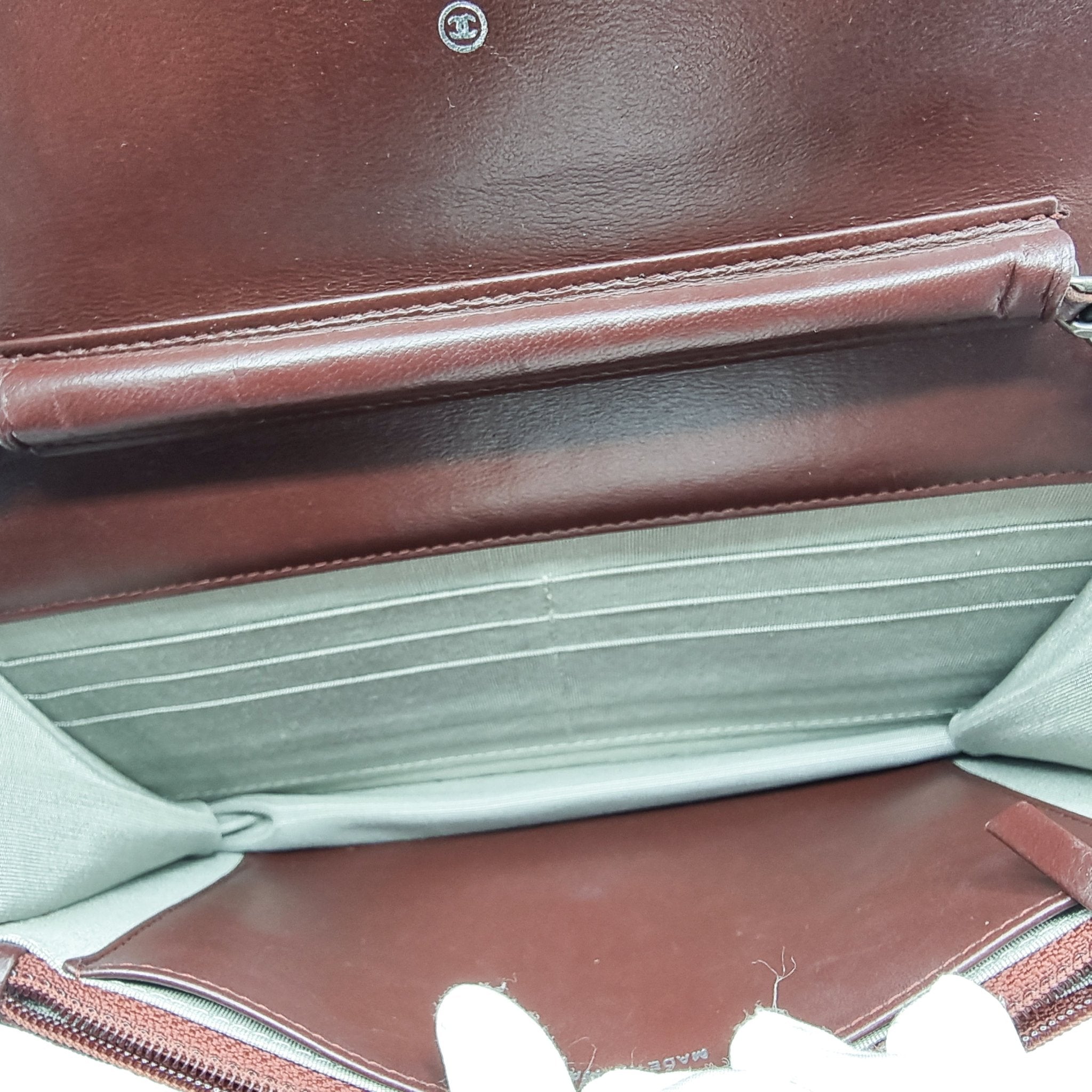 Boy WOC Clutch Burgundy Quilted Lambskin Leather