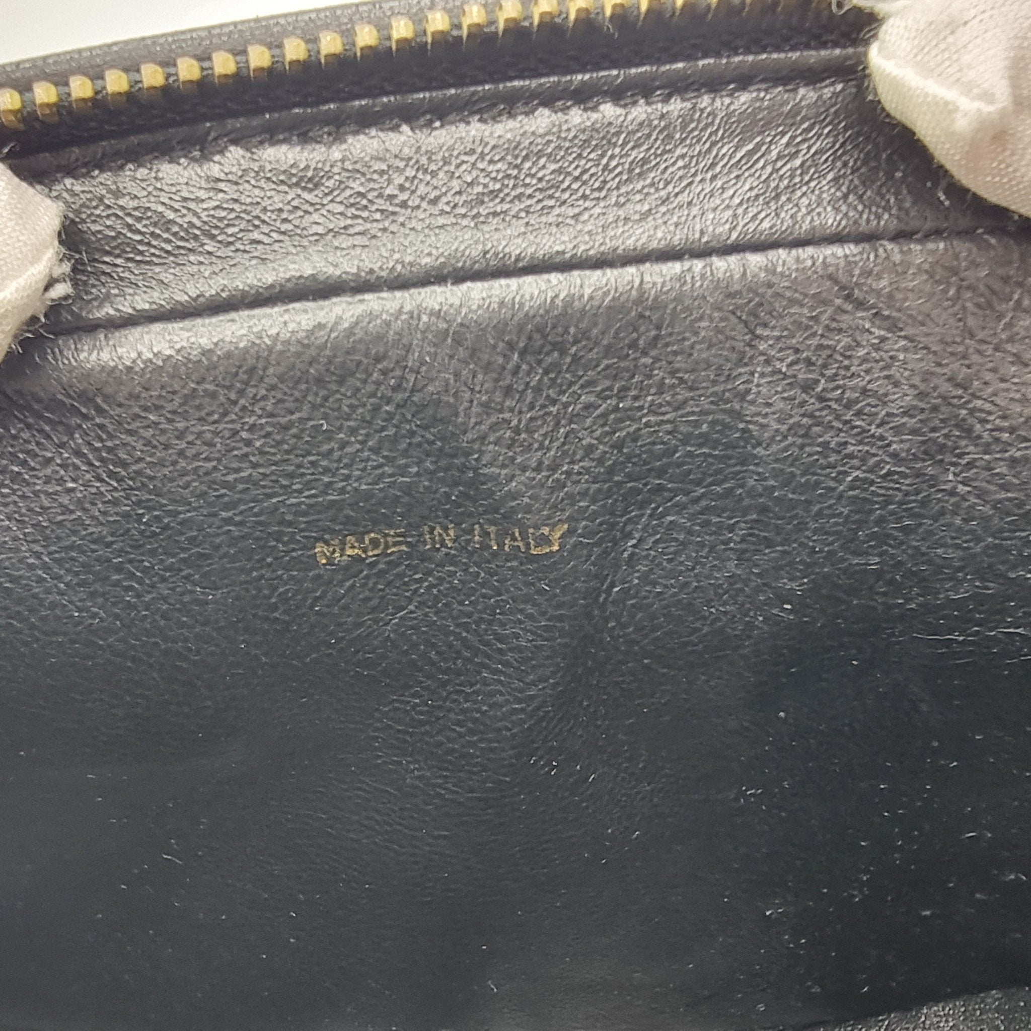 Camera Chain Bag Black Lambskin Leather