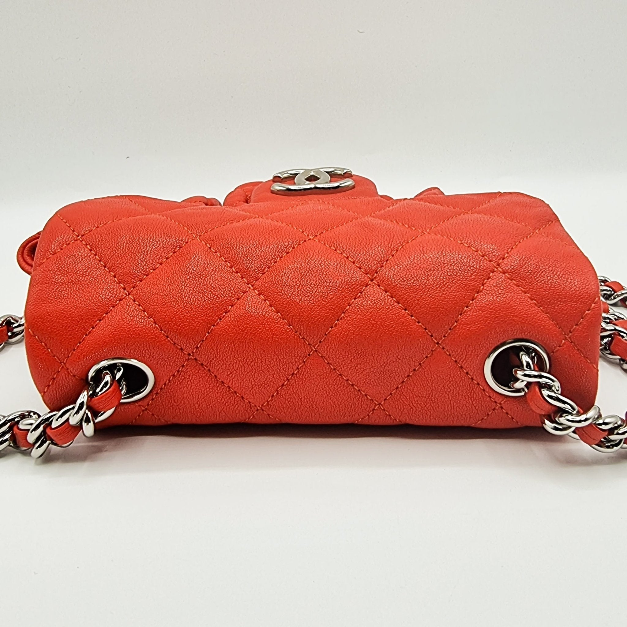 Chain Around Limited Edition Small Red Leather Flap