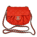 Chain Around Limited Edition Small Red Leather Flap