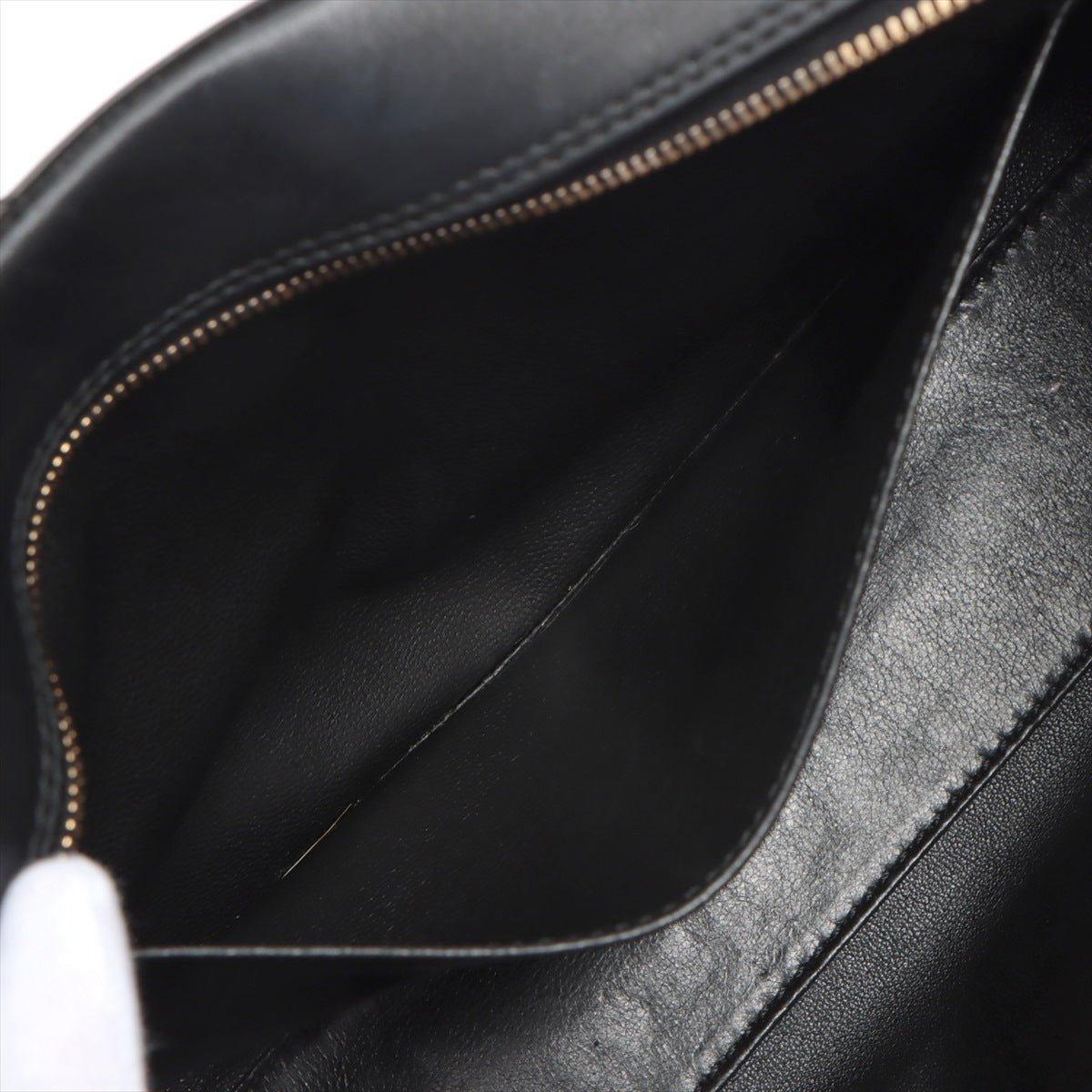 Chocolate Bar Black Lambskin Leather Chain