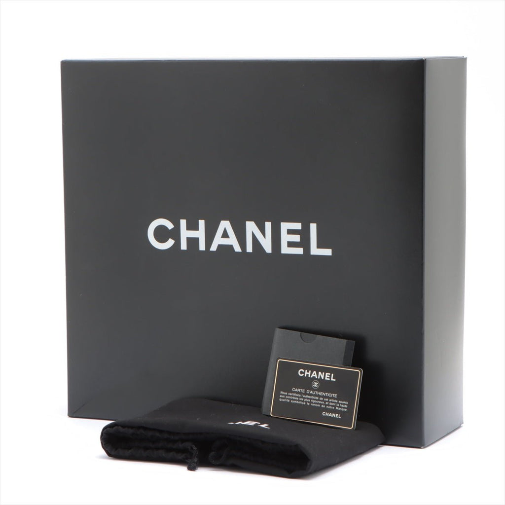 Chocolate Bar Black Lambskin Leather Chain