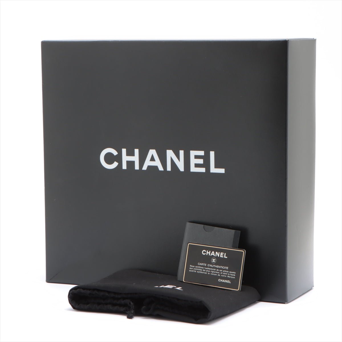 Chocolate Bar Black Lambskin Leather Chain