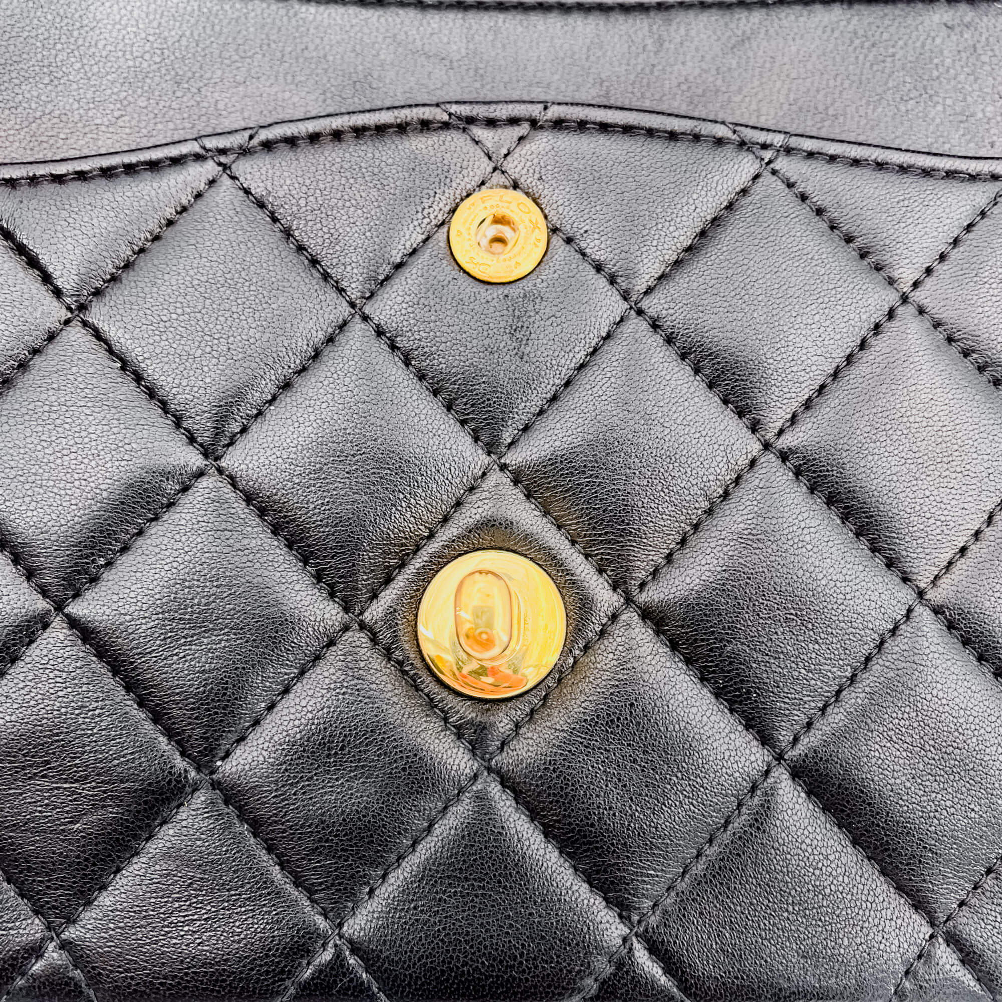 Classic Double Flap Chain Bag Black Leather Medium