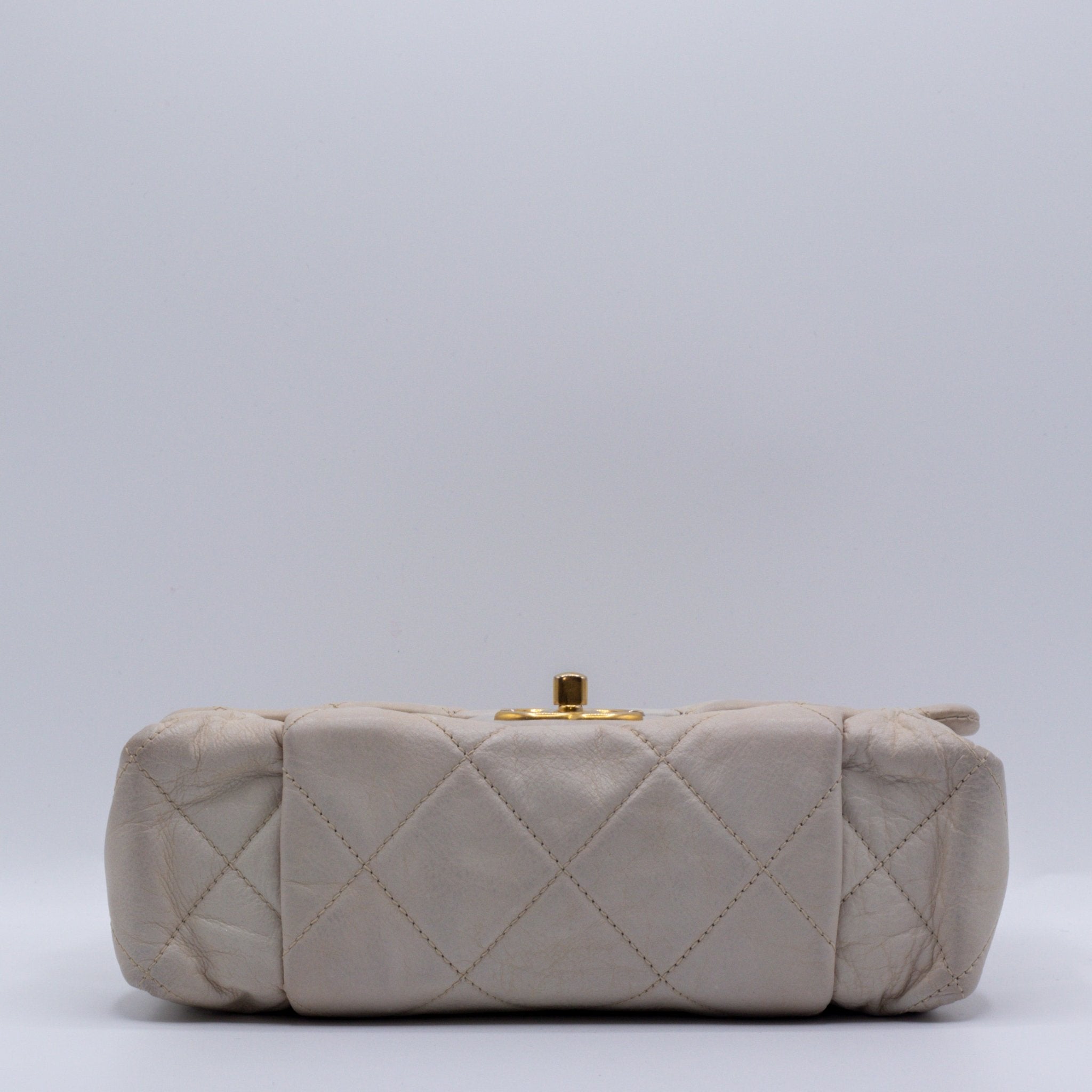 Classic Flap White Lambskin Leather