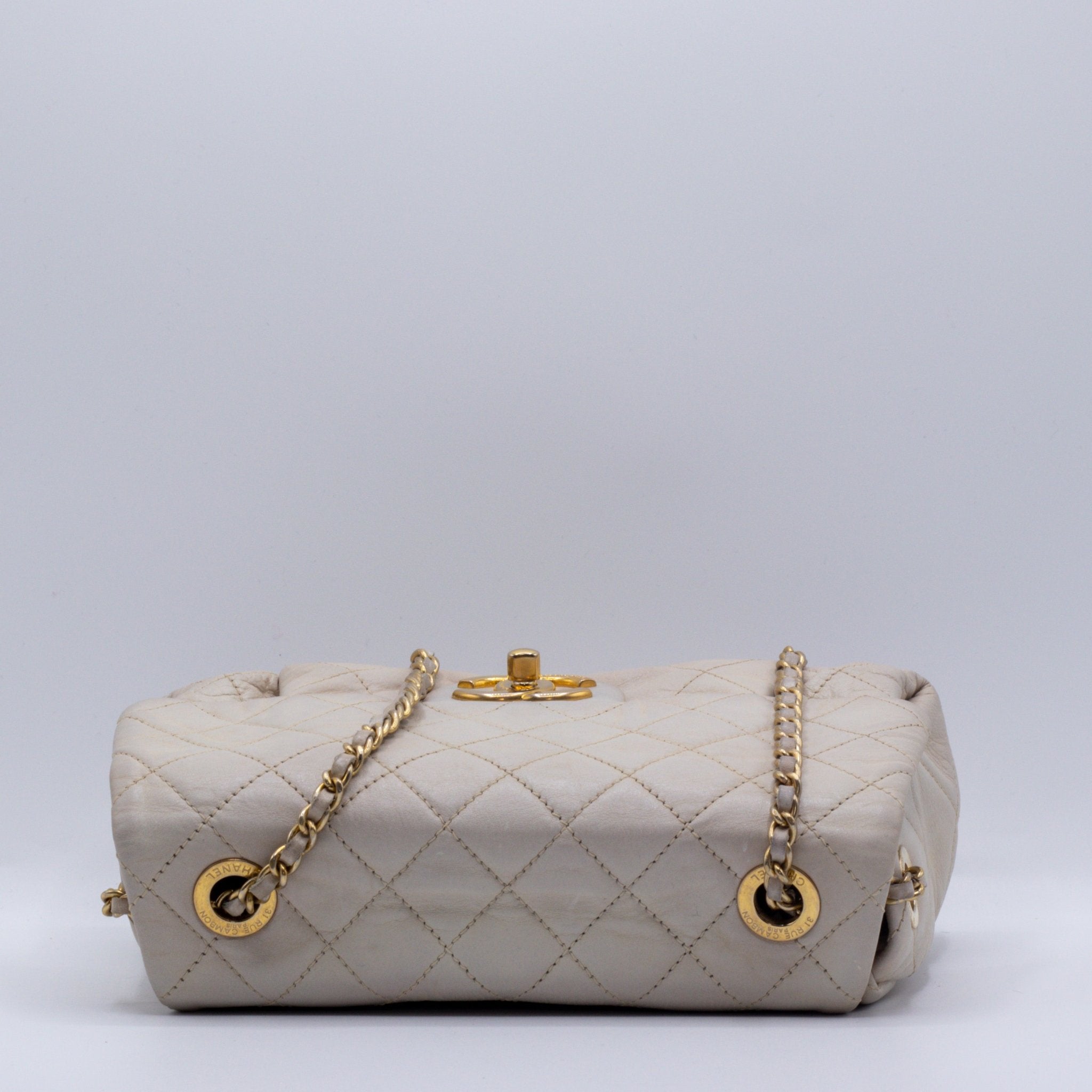 Classic Flap White Lambskin Leather