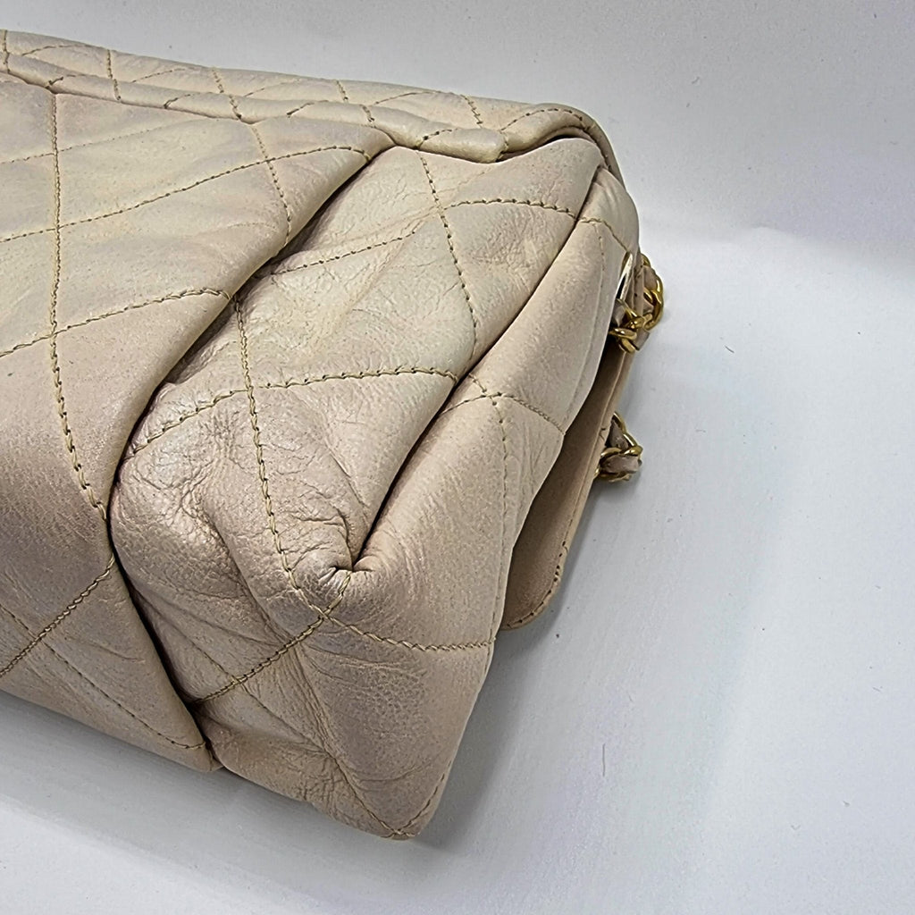 Classic Flap White Lambskin Leather
