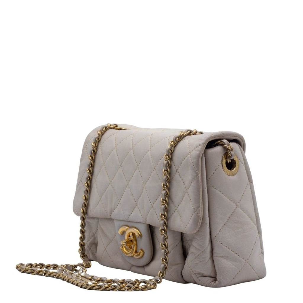 Classic Flap White Lambskin Leather