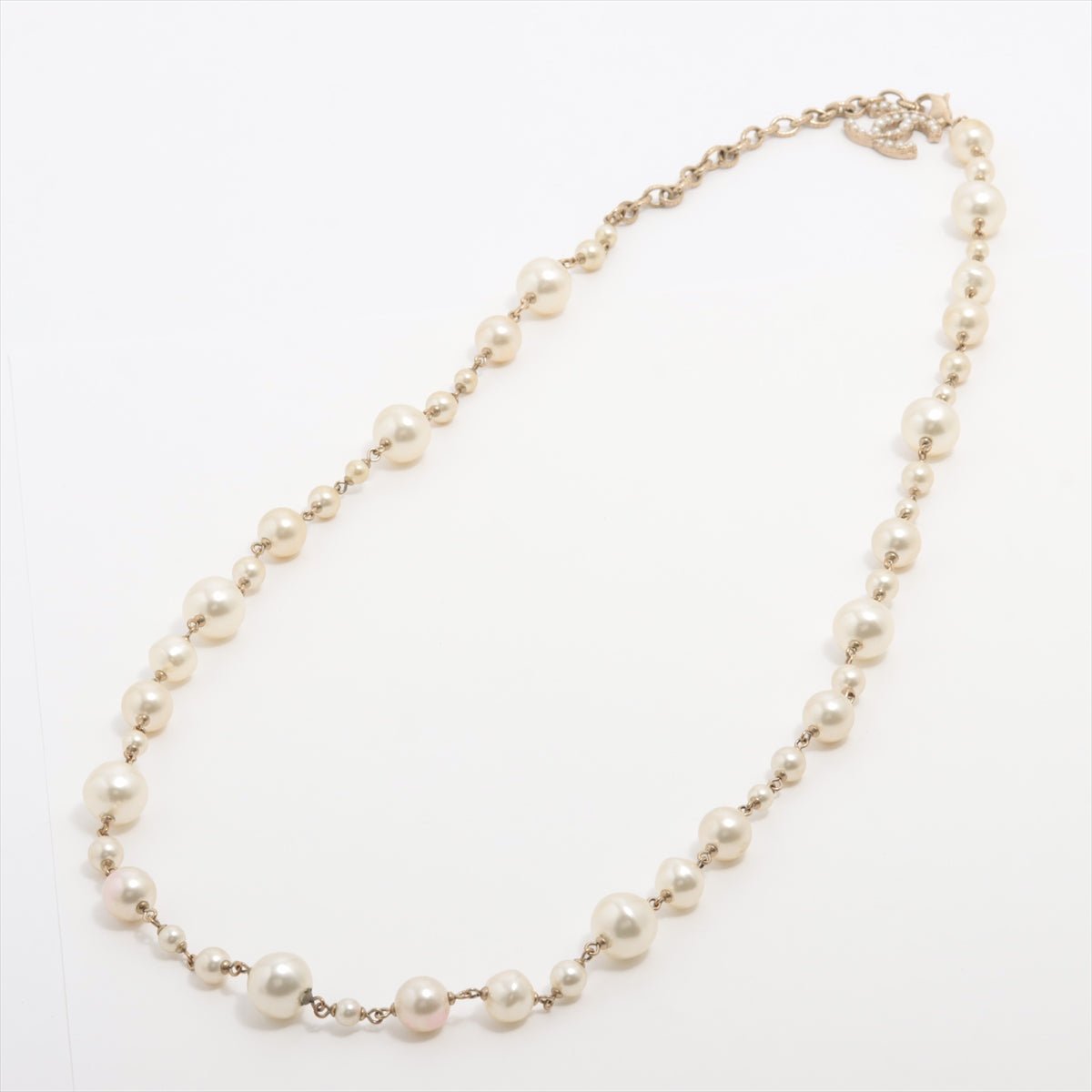 Coco Long Necklace Faux Oversized White Pearls