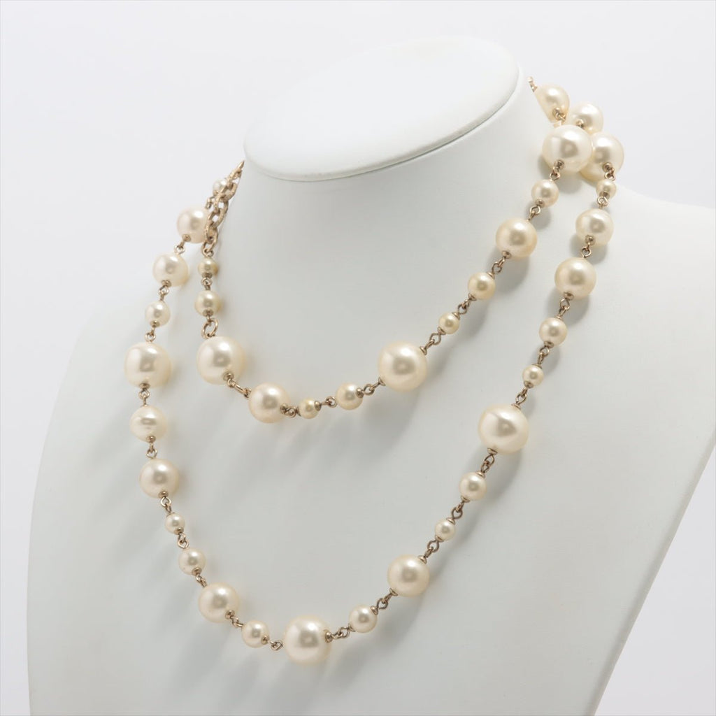 Coco Long Necklace Faux Oversized White Pearls