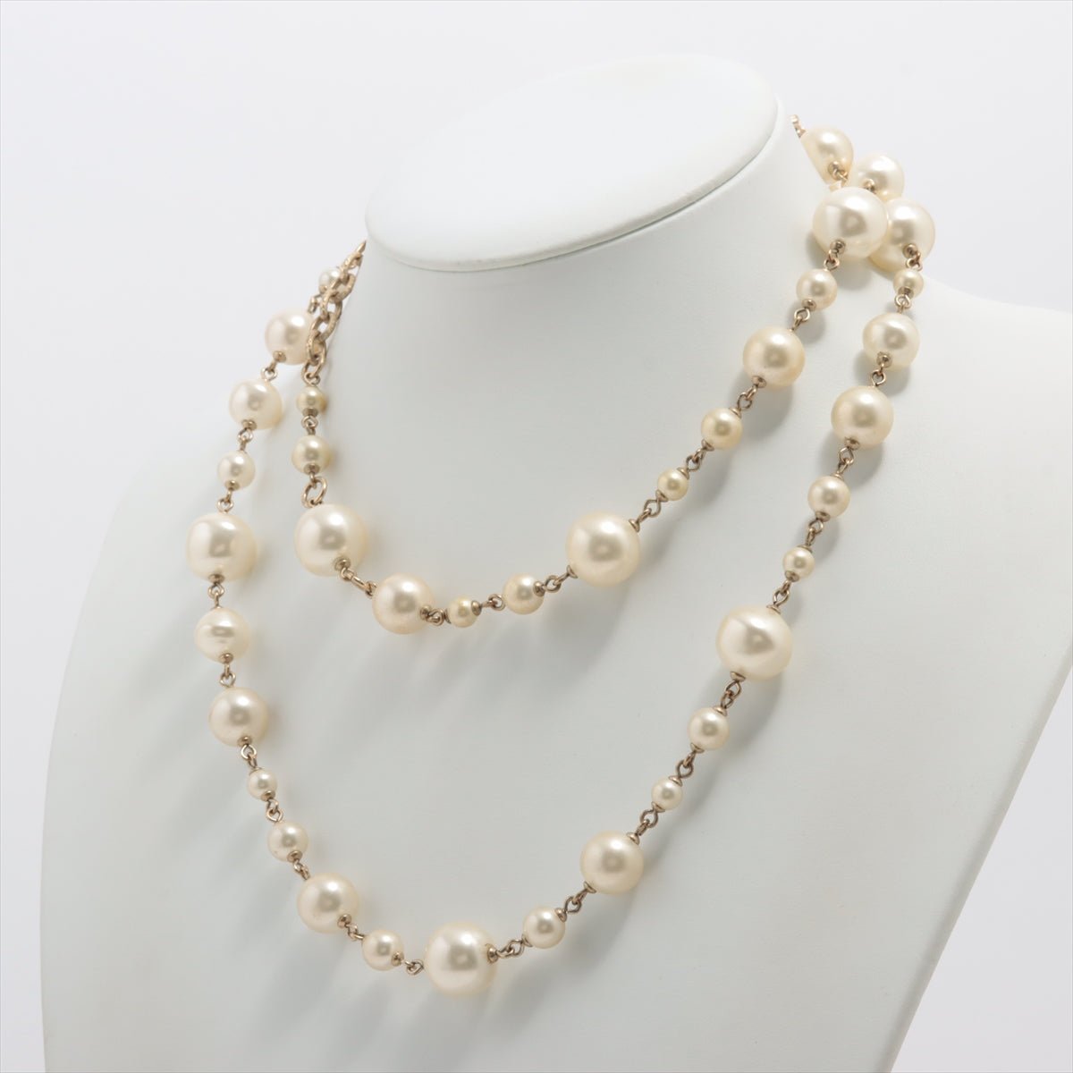 Coco Long Necklace Faux Oversized White Pearls