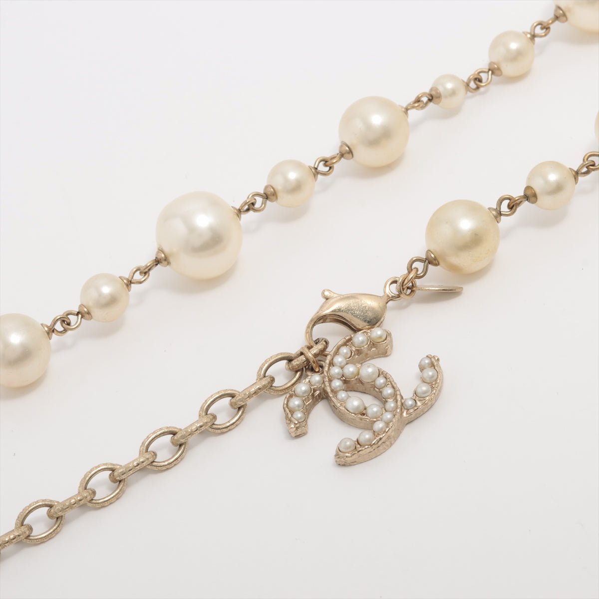 Coco Long Necklace Faux Oversized White Pearls