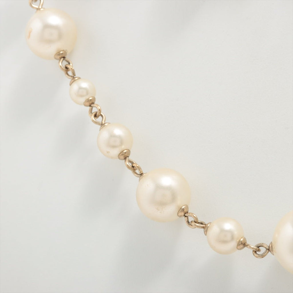 Coco Long Necklace Faux Oversized White Pearls