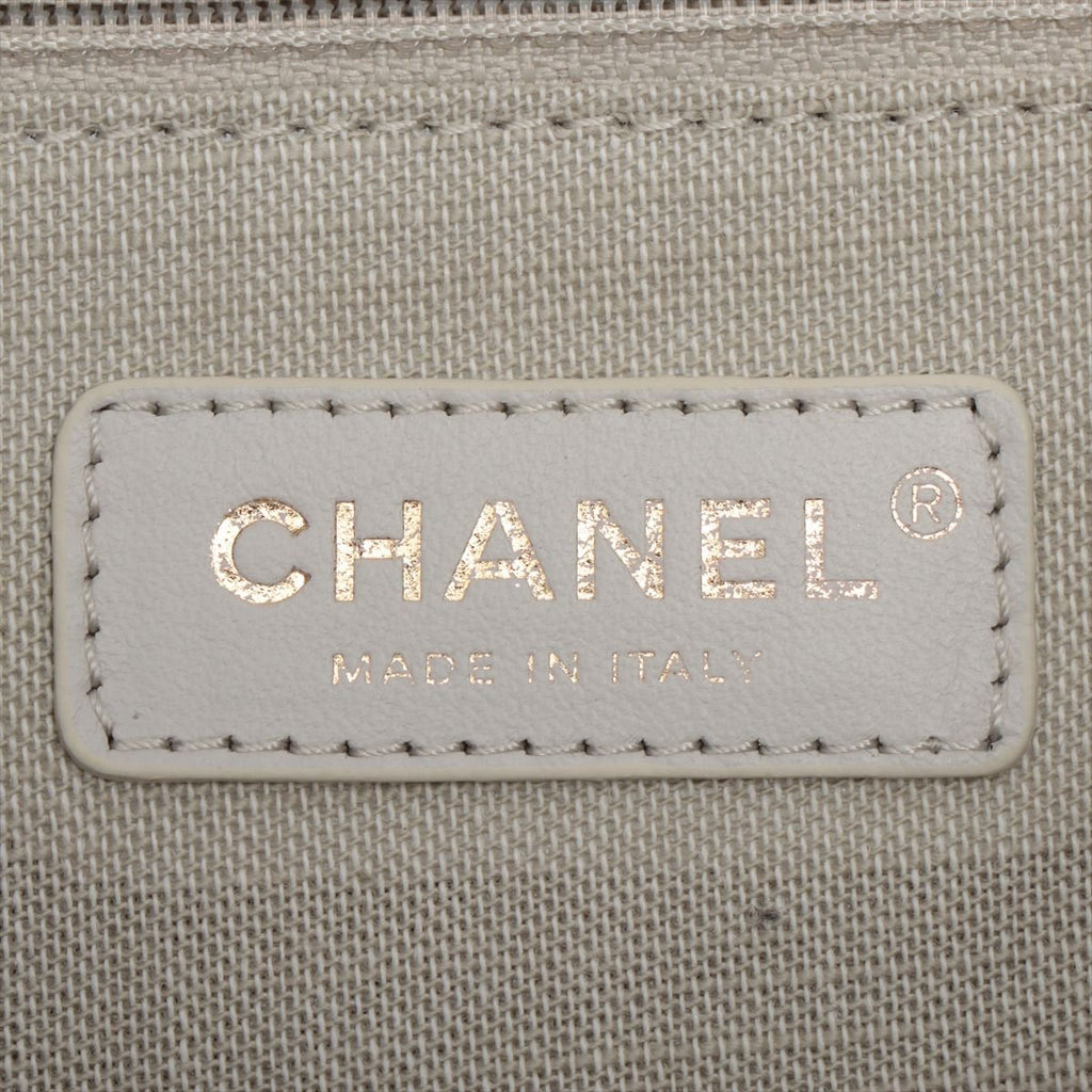 Deauville Canvas & Leather Chain Bag 2-way Black Gold