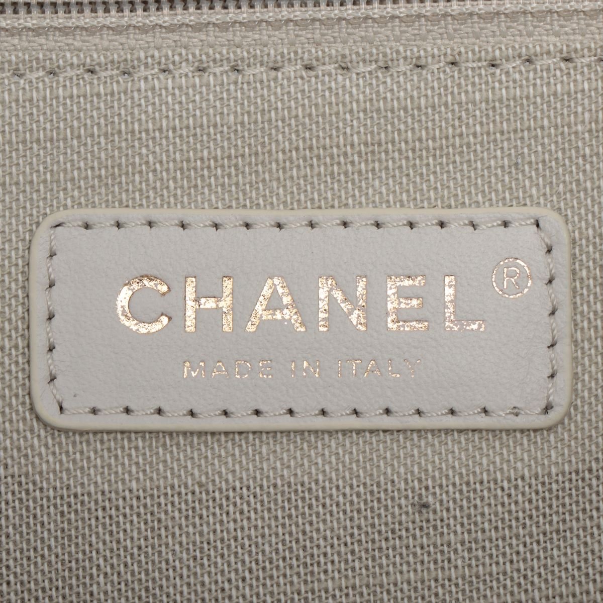 Deauville Canvas & Leather Chain Bag 2-way Black Gold