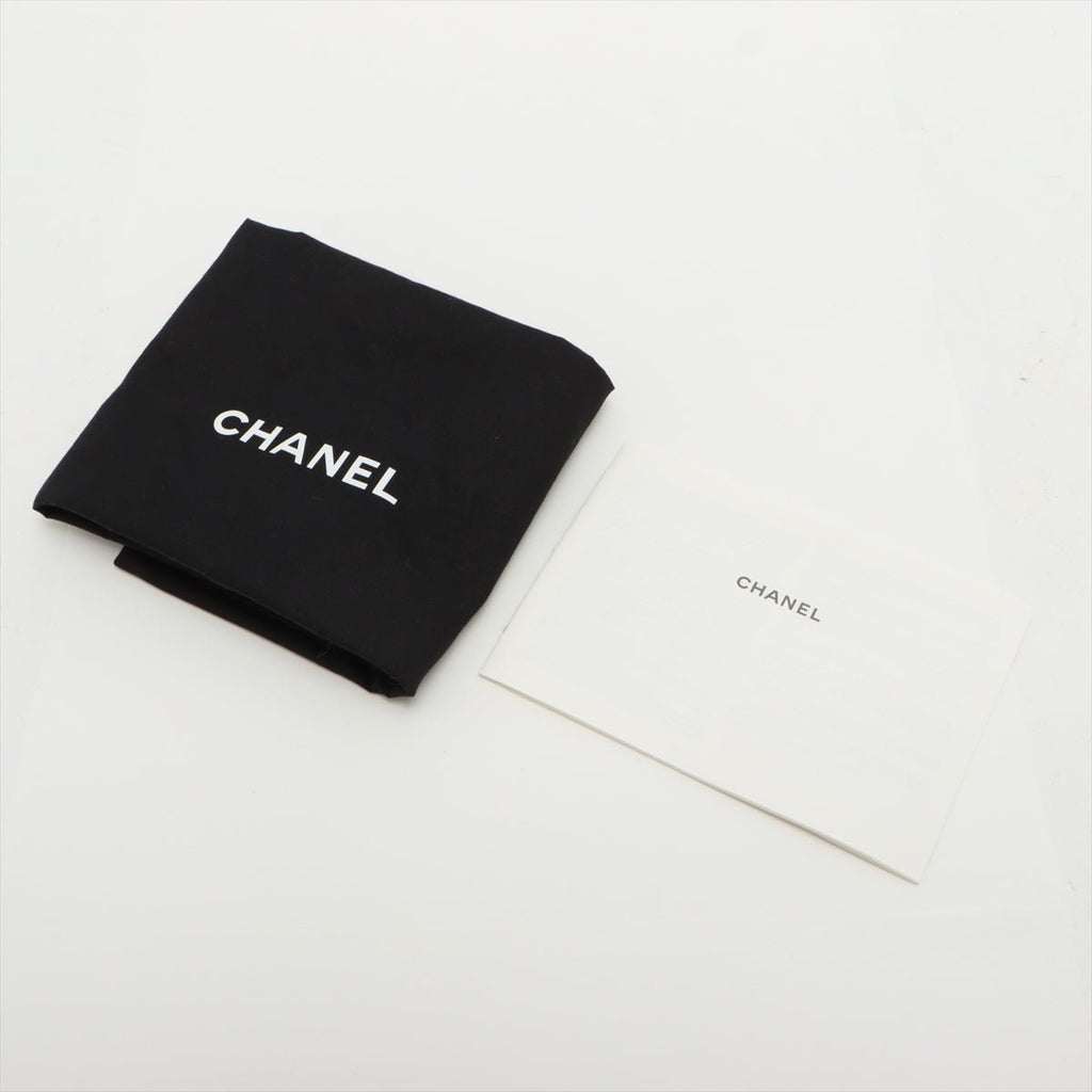 Deauville Canvas & Leather Chain Bag 2-way Black Gold Champagne Hardware