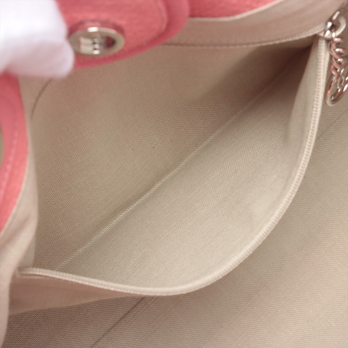 Deauville MM Canvas & Leather 2way Pink Silver
