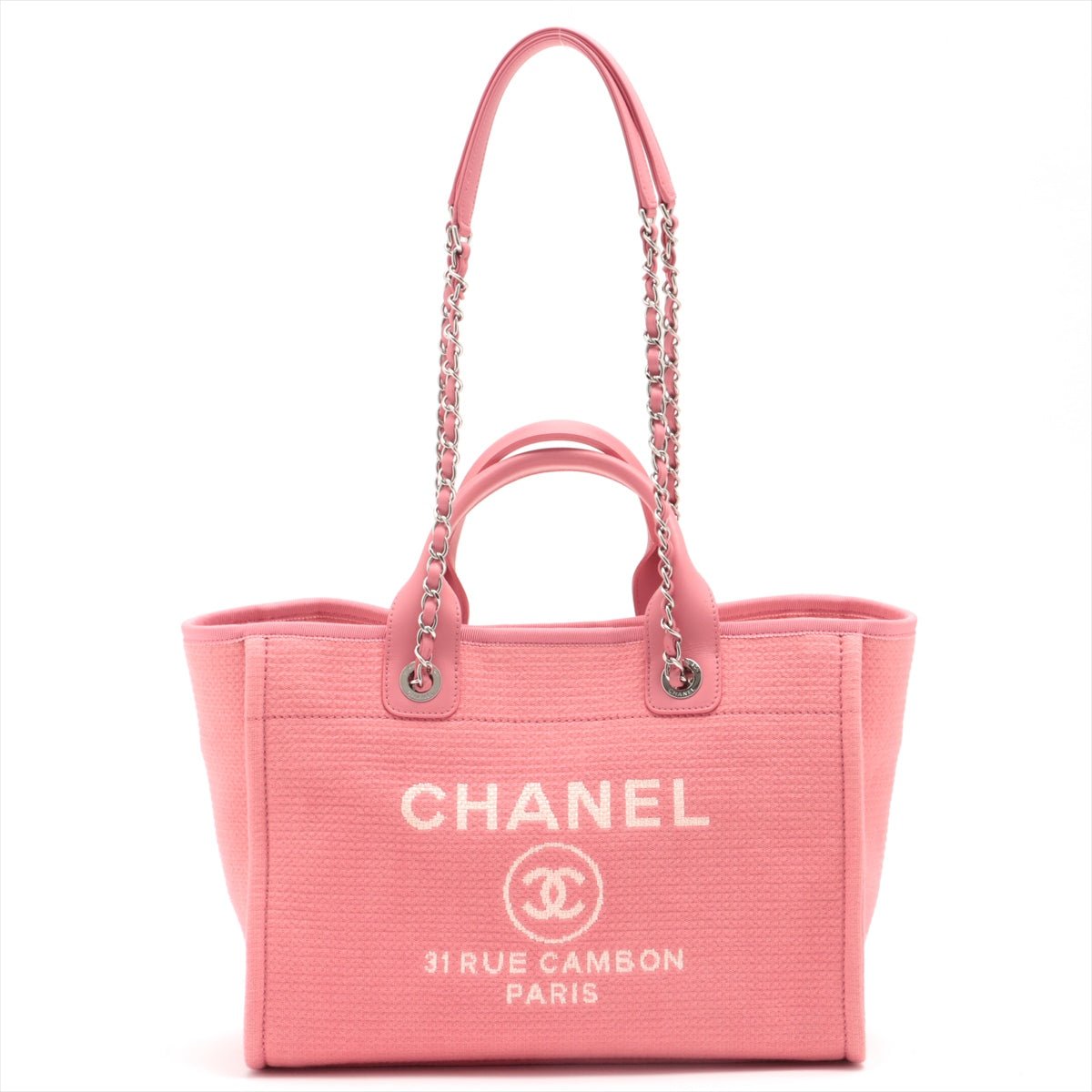 Deauville MM Canvas & Leather 2way Pink Silver