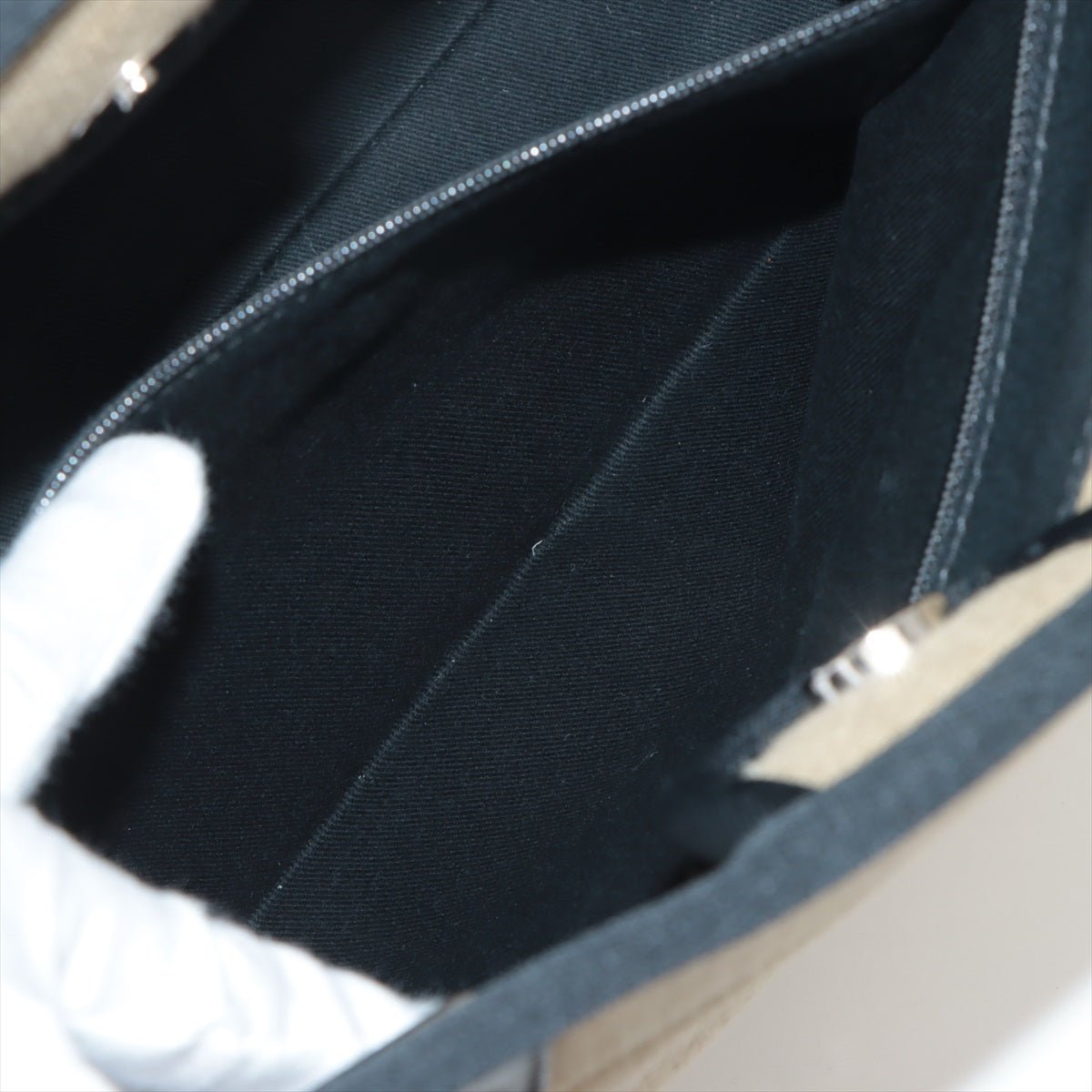 Deauville MM Canvas & Leather Beige Silver