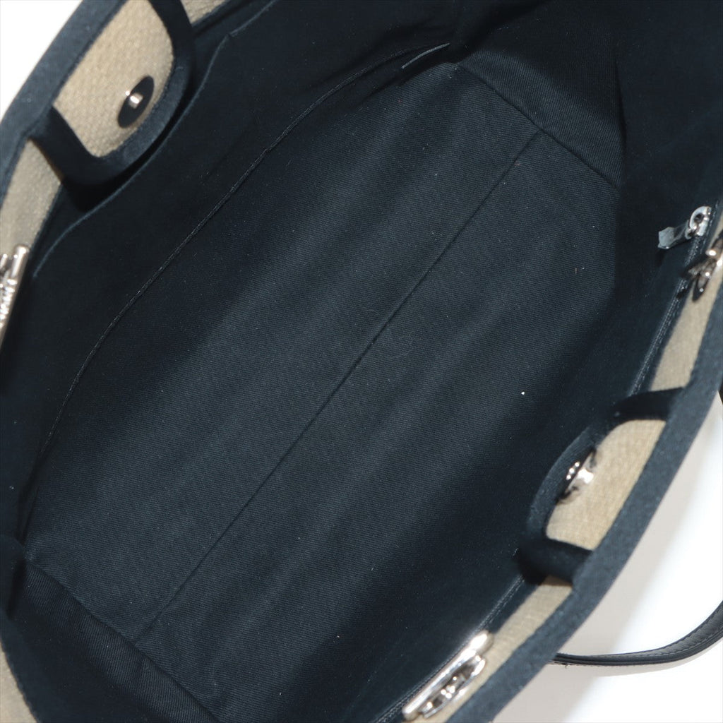 Deauville MM Canvas & Leather Beige Silver
