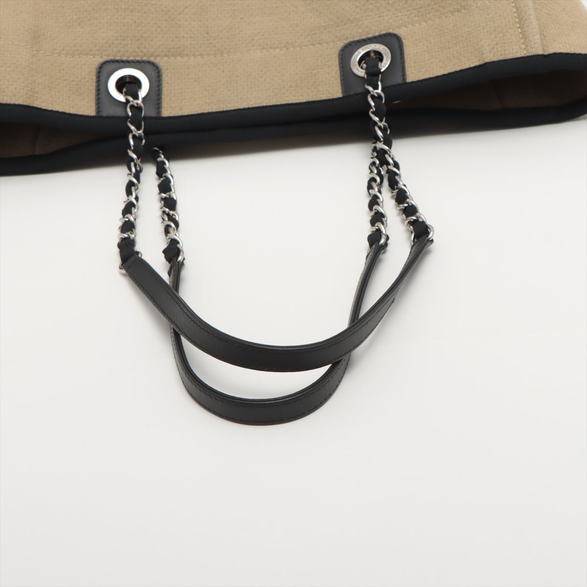 Deauville MM Canvas & Leather Beige Silver