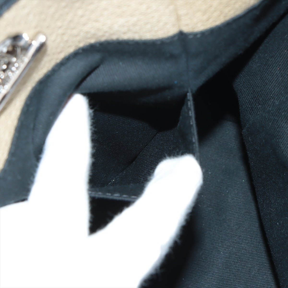 Deauville MM Canvas & Leather Beige Silver