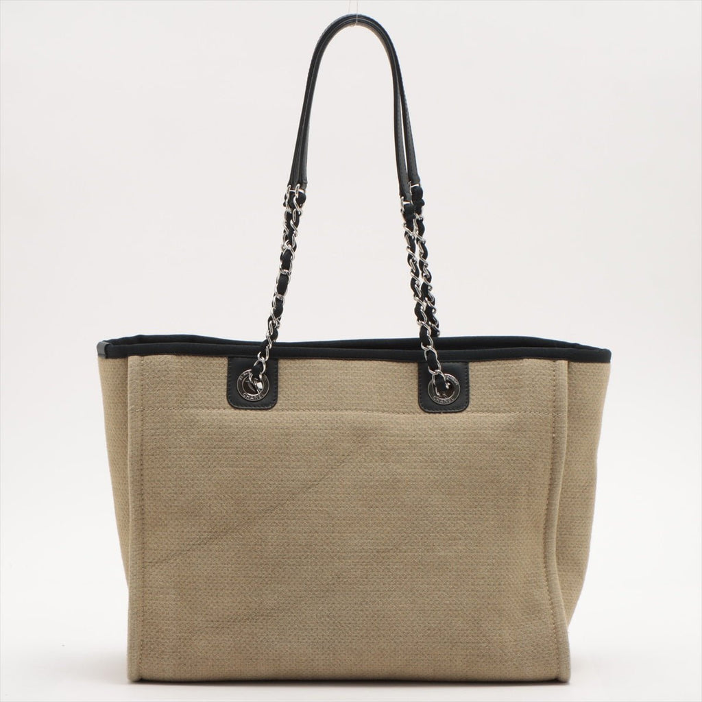Deauville MM Canvas & Leather Beige Silver