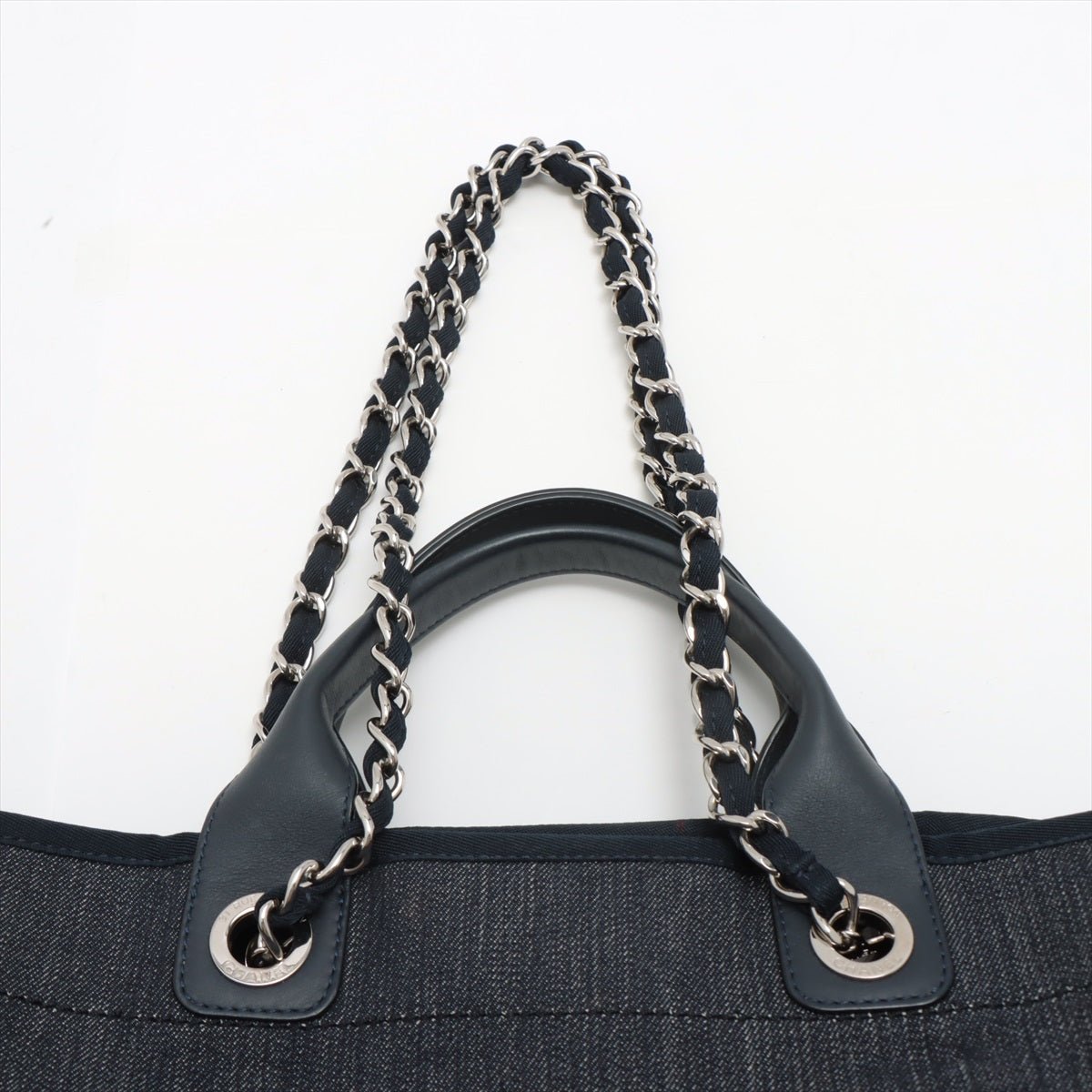 Deauville MM Canvas & Leather Denim Blue Silver