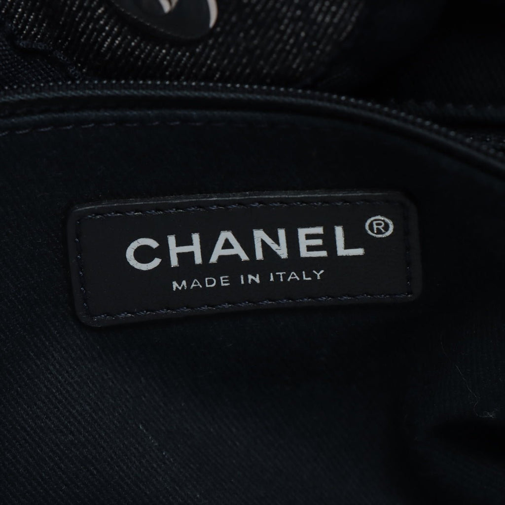 Deauville MM Canvas & Leather Denim Blue Silver