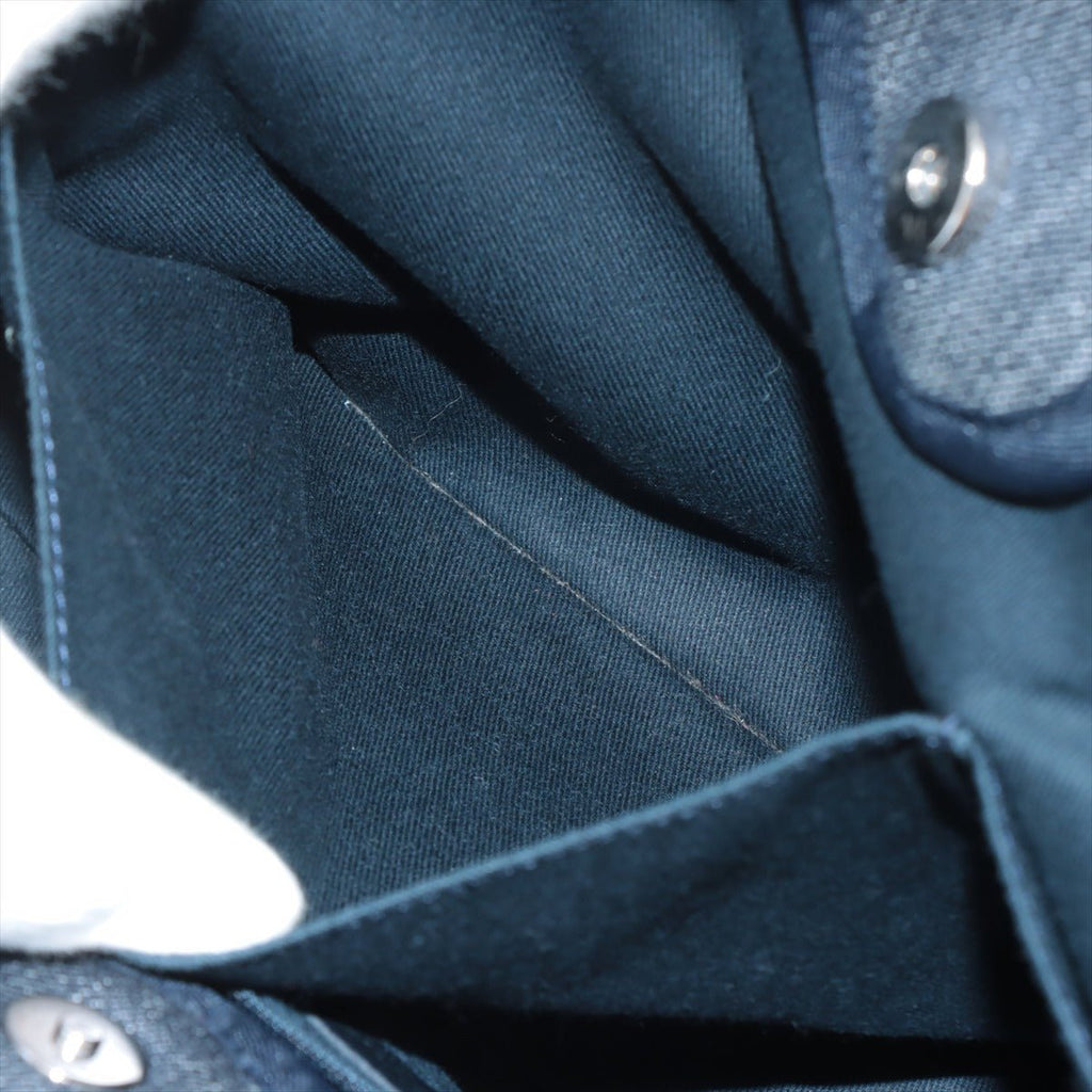Deauville MM Canvas & Leather Denim Blue Silver