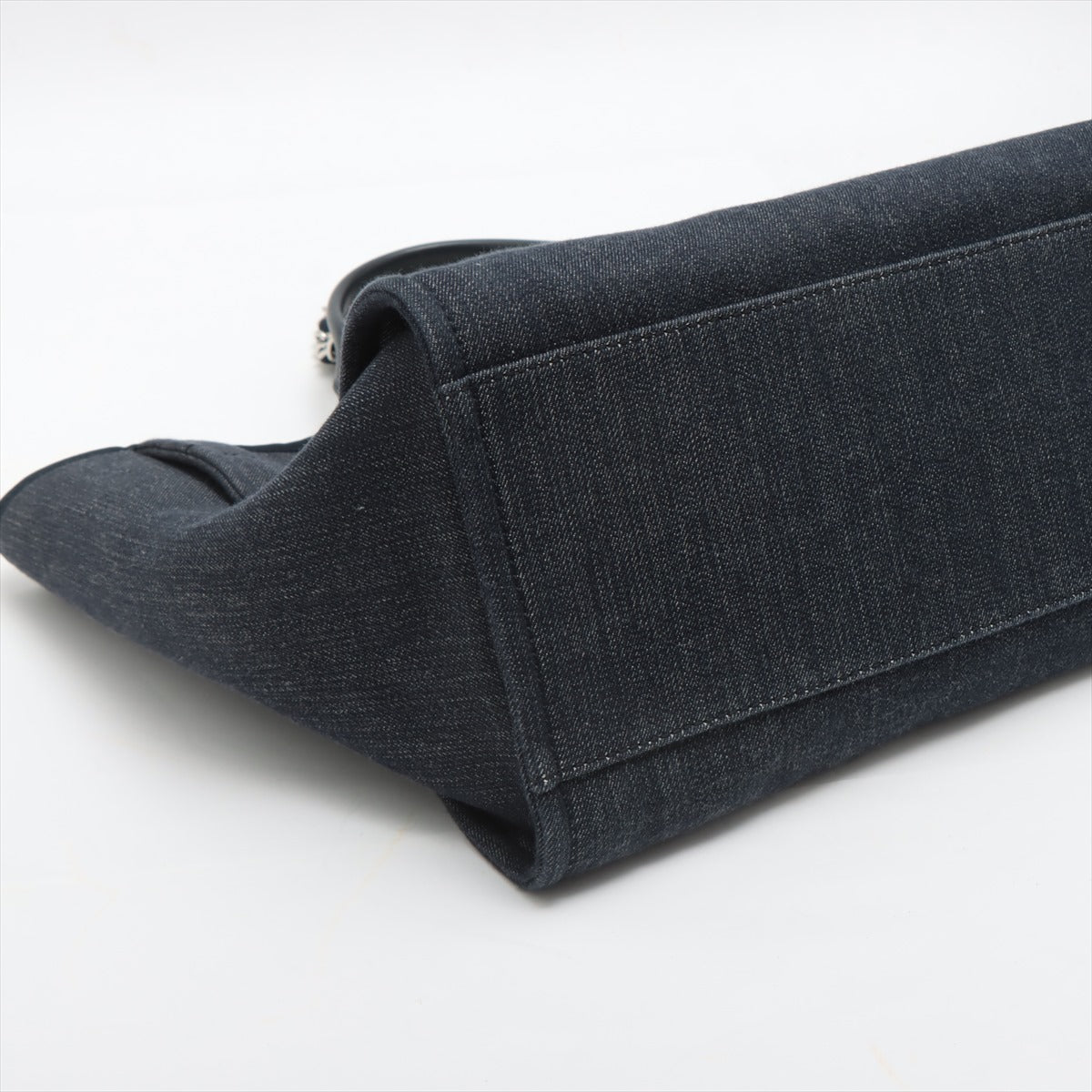 Deauville MM Canvas & Leather Denim Blue Silver