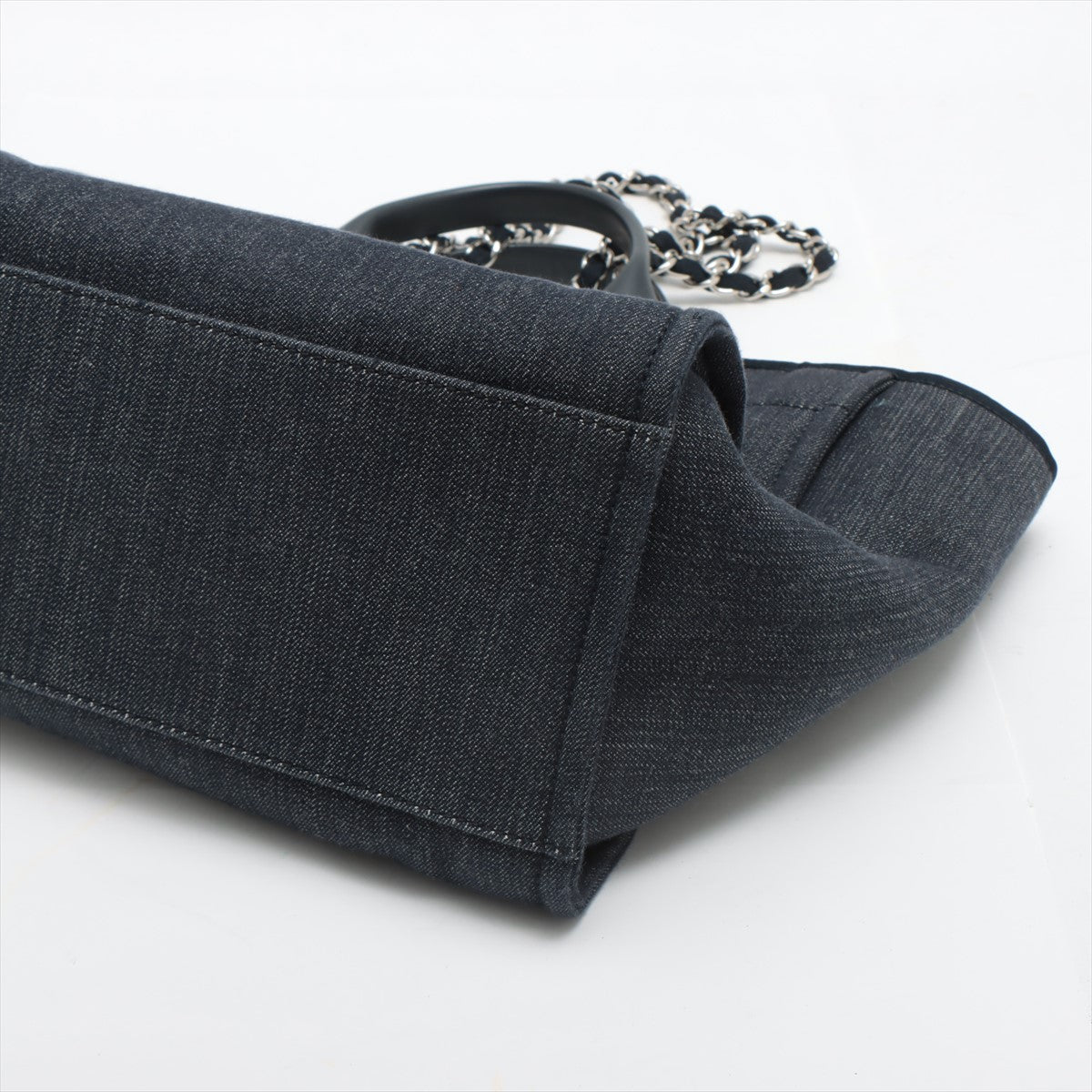 Deauville MM Canvas & Leather Denim Blue Silver