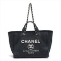 Deauville MM Canvas & Leather Denim Blue Silver