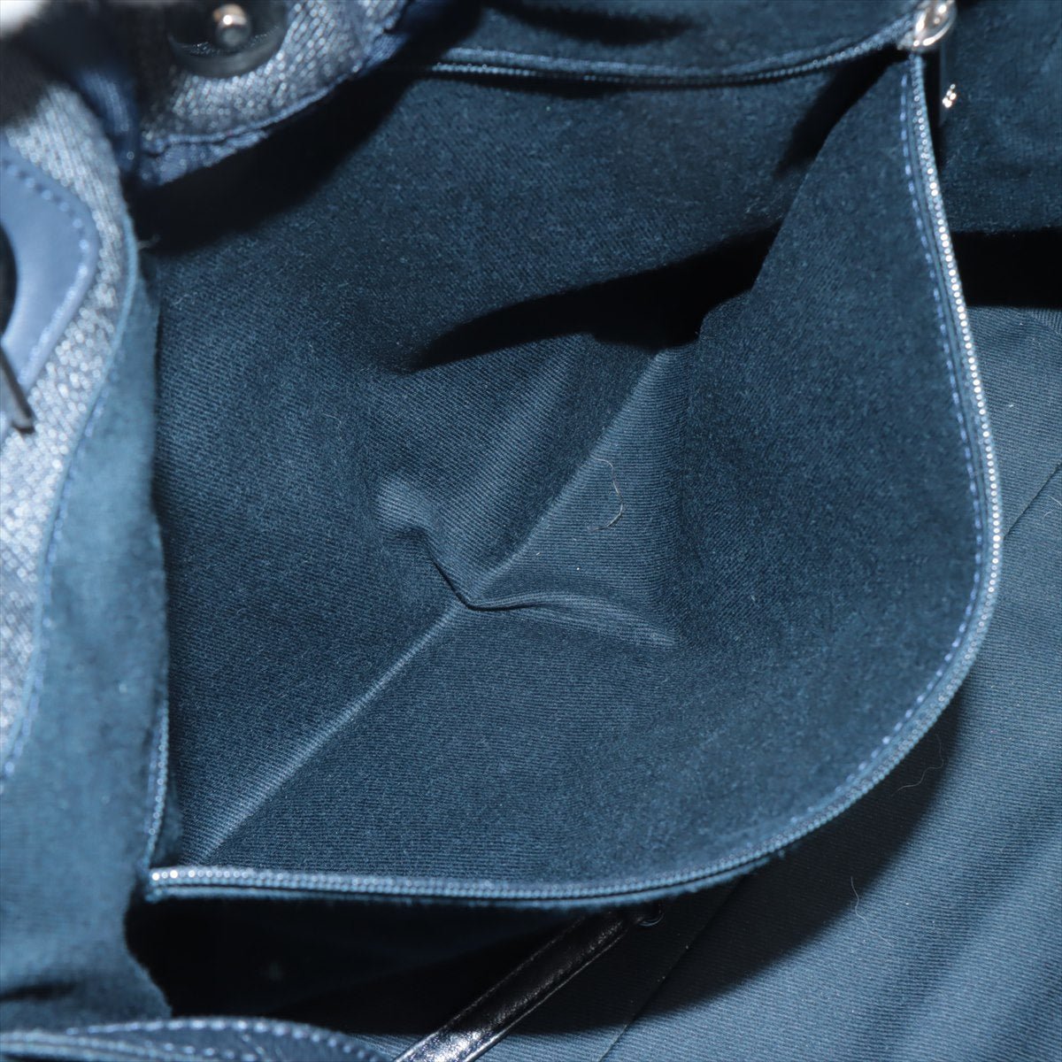 Deauville MM Canvas & Leather Denim Blue Silver