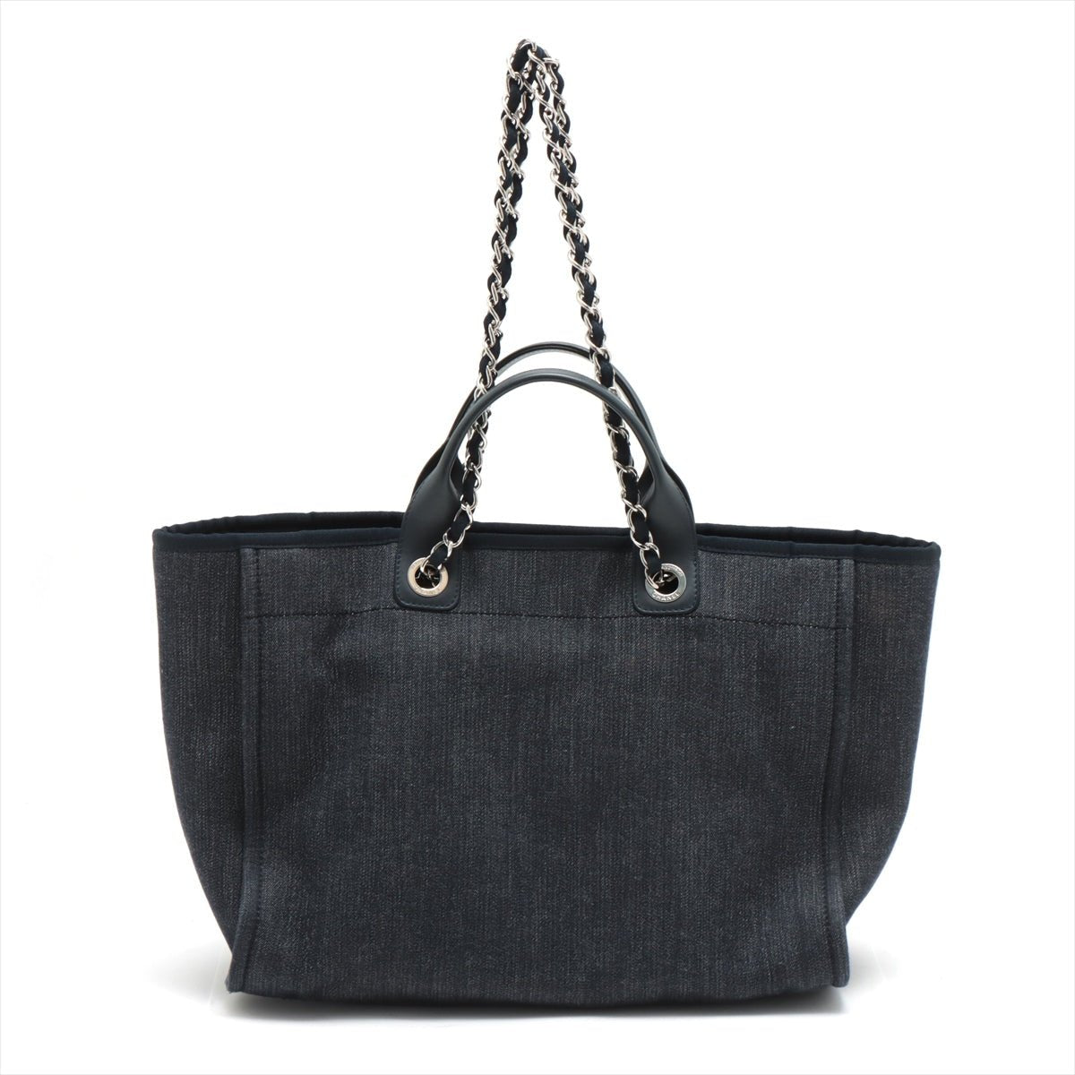 Deauville MM Canvas & Leather Denim Blue Silver
