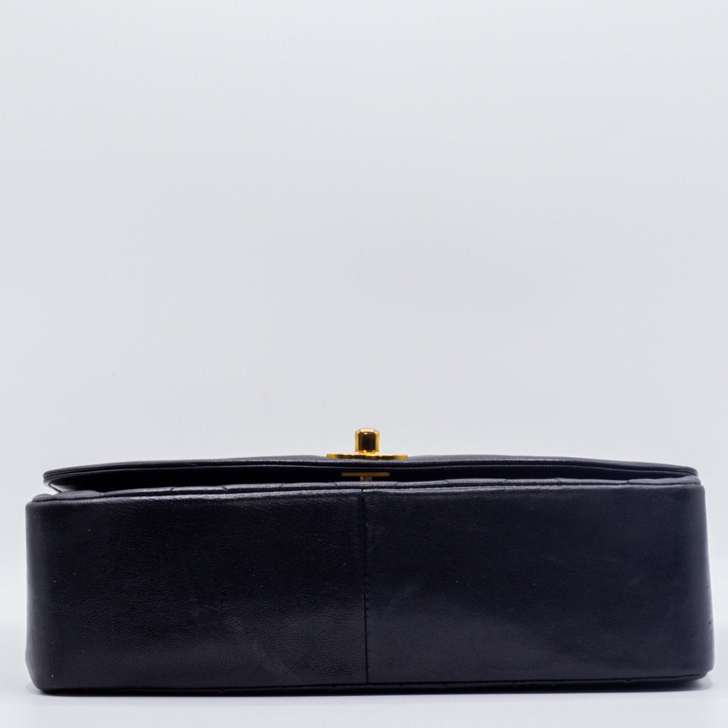 Diana Medium Black Lambskin Gold Vintage