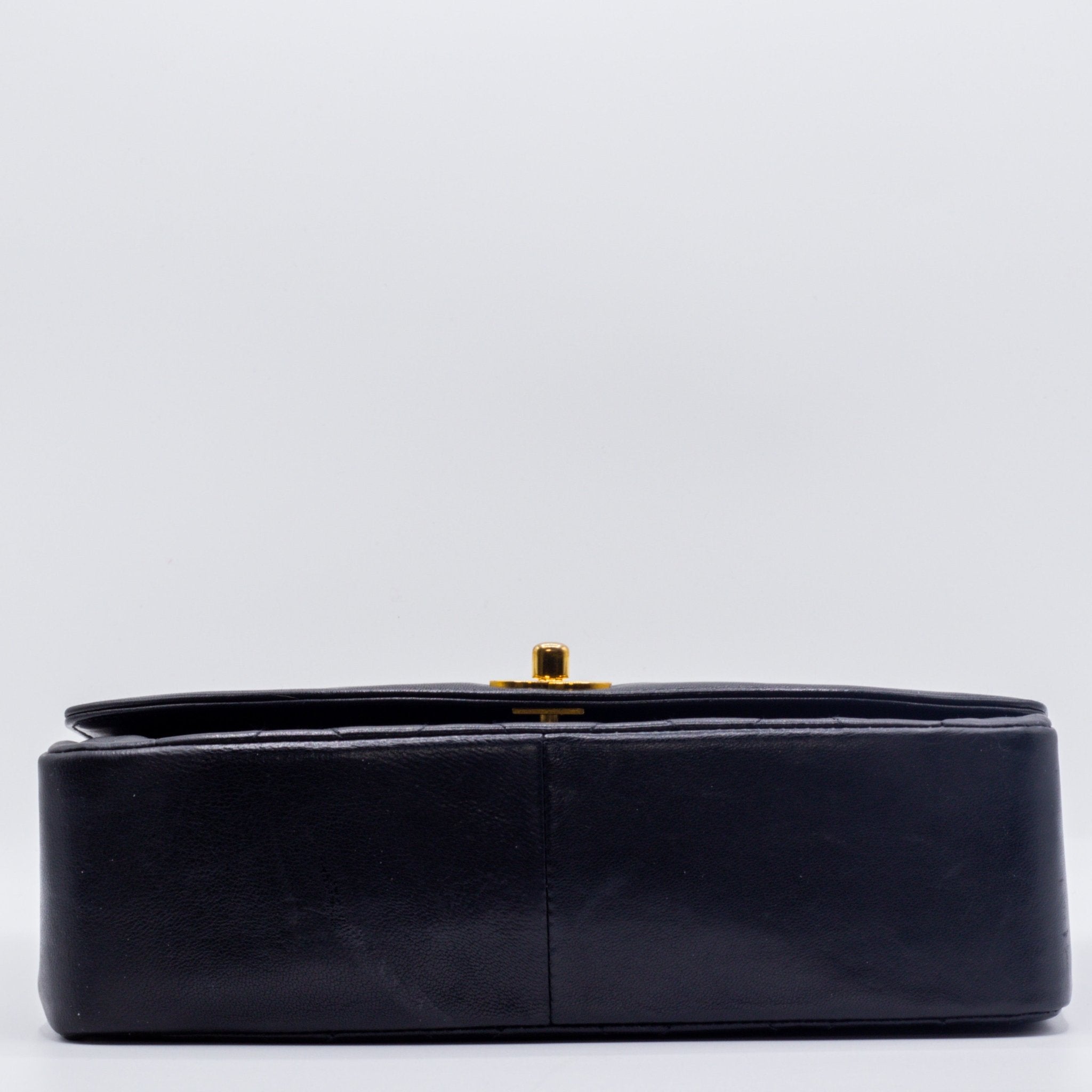 Diana Medium Black Lambskin Gold Vintage