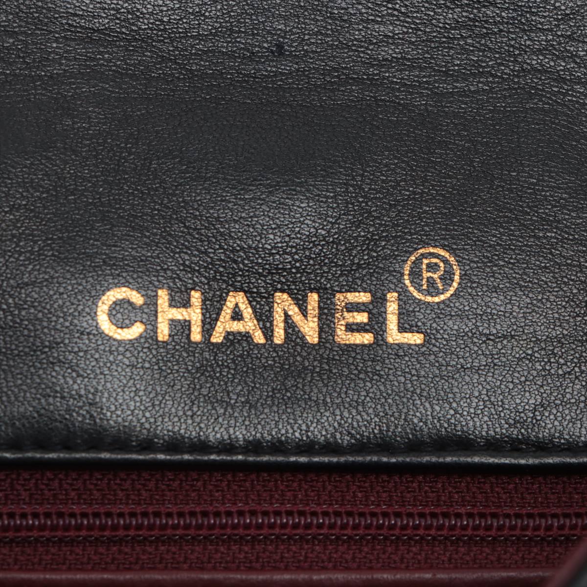 Diana Small Black Lambskin Gold Vintage