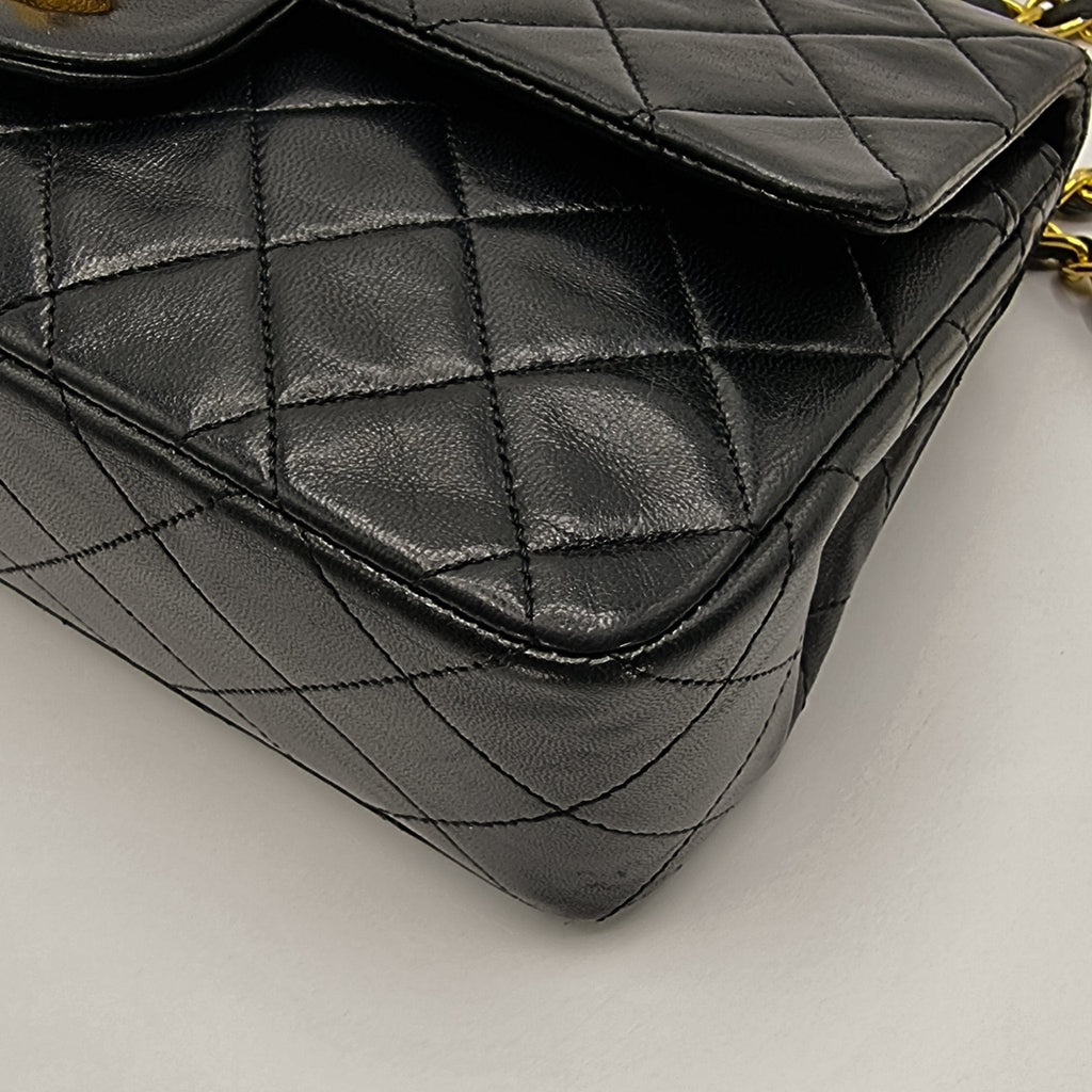 Double Flap 1989-1991 Black Lambskin Small