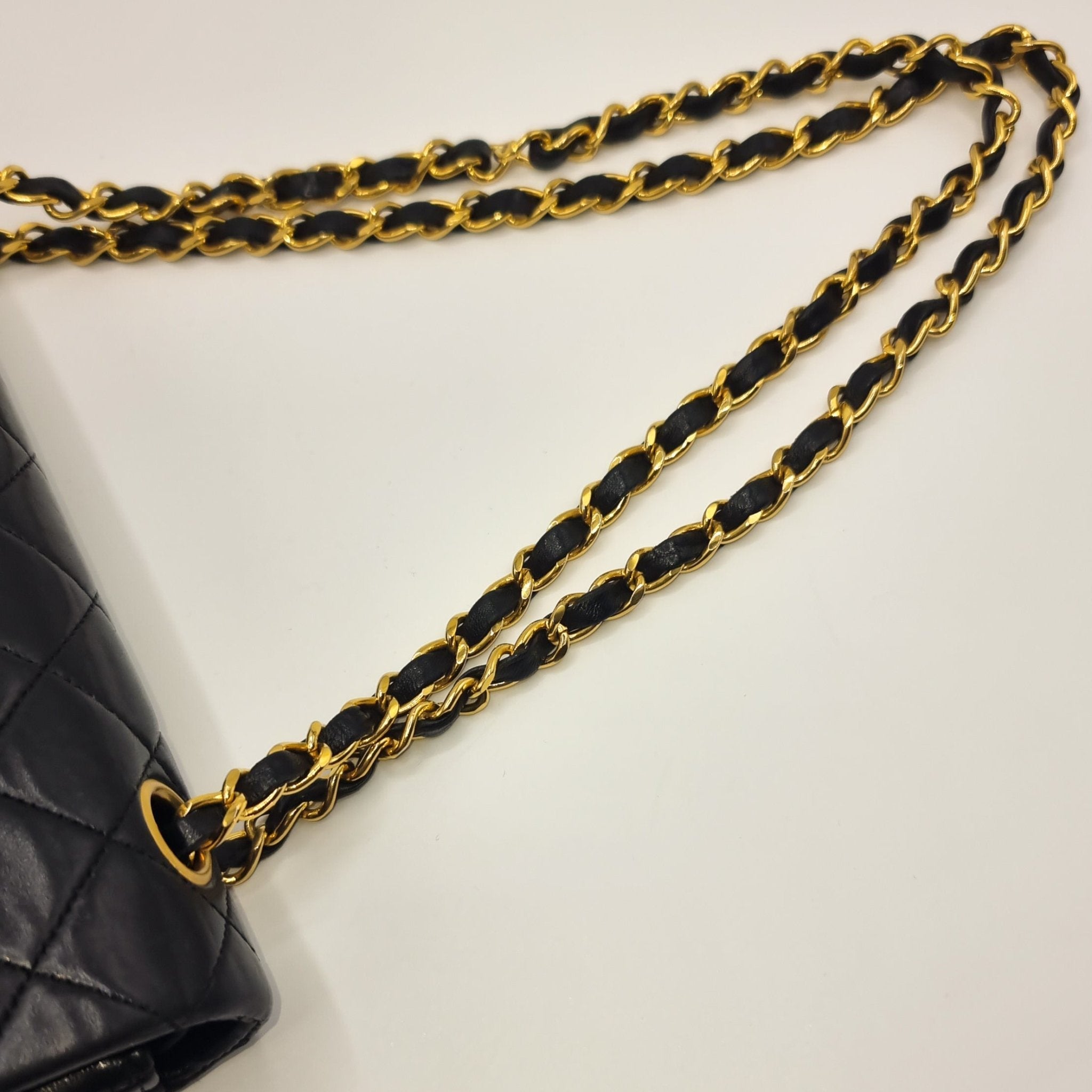Double Flap 1989-1991 Black Lambskin Small