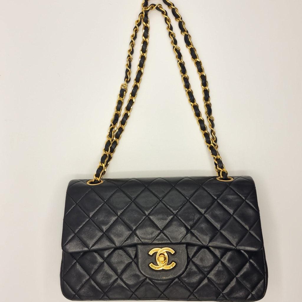 Double Flap 1989-1991 Black Lambskin Small