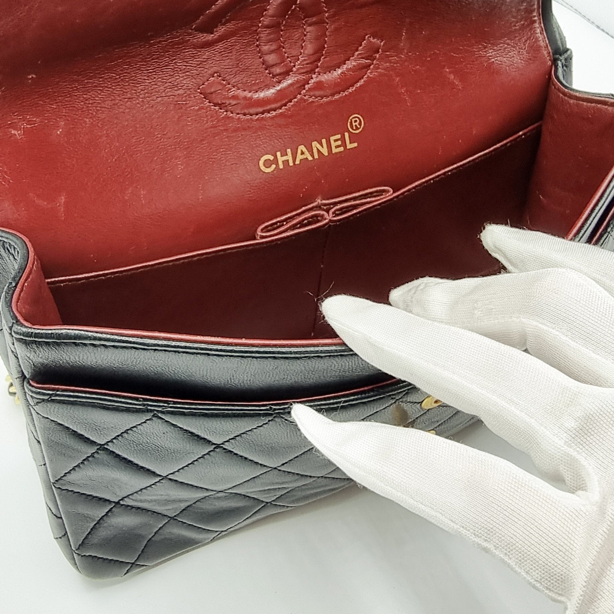 Double Flap 1989-1991 Black Lambskin Small