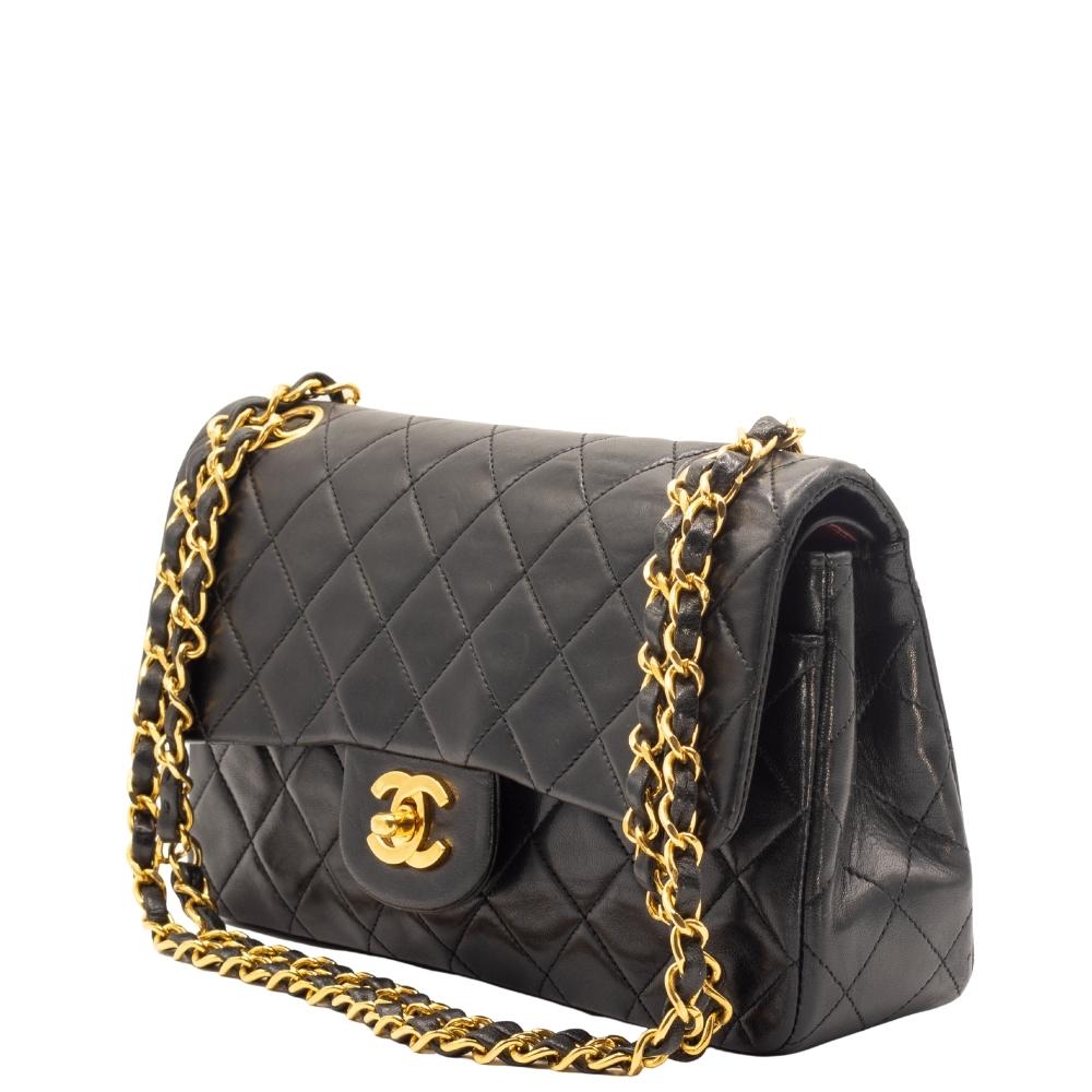 Double Flap 1989-1991 Black Lambskin Small