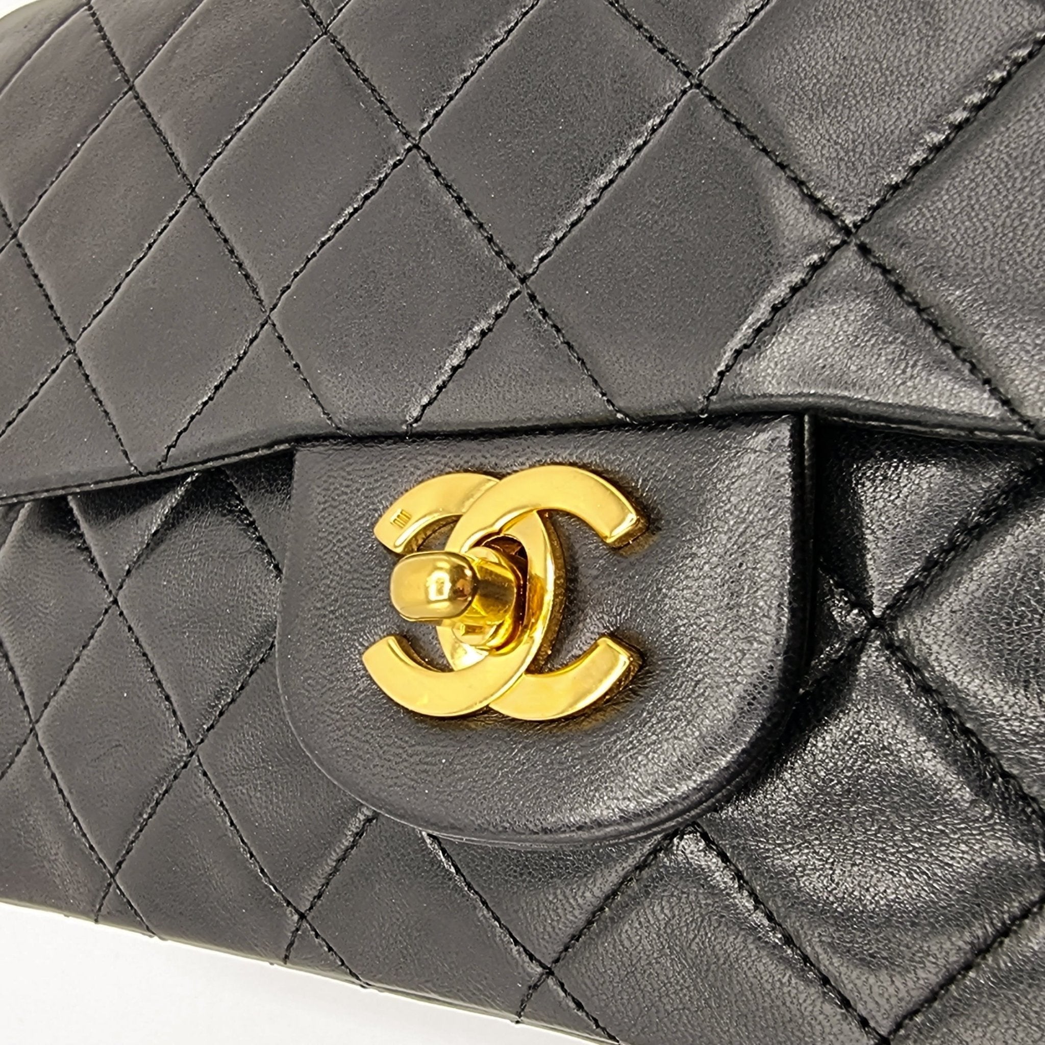 Double Flap 1989-1991 Black Lambskin Small