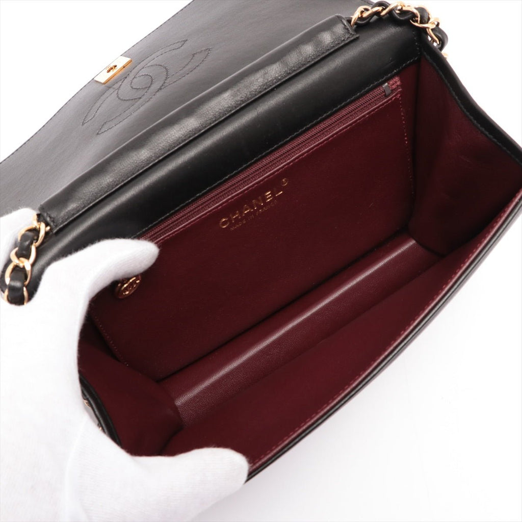 Full Flap Matelasse Lambskin leather Gold Metal