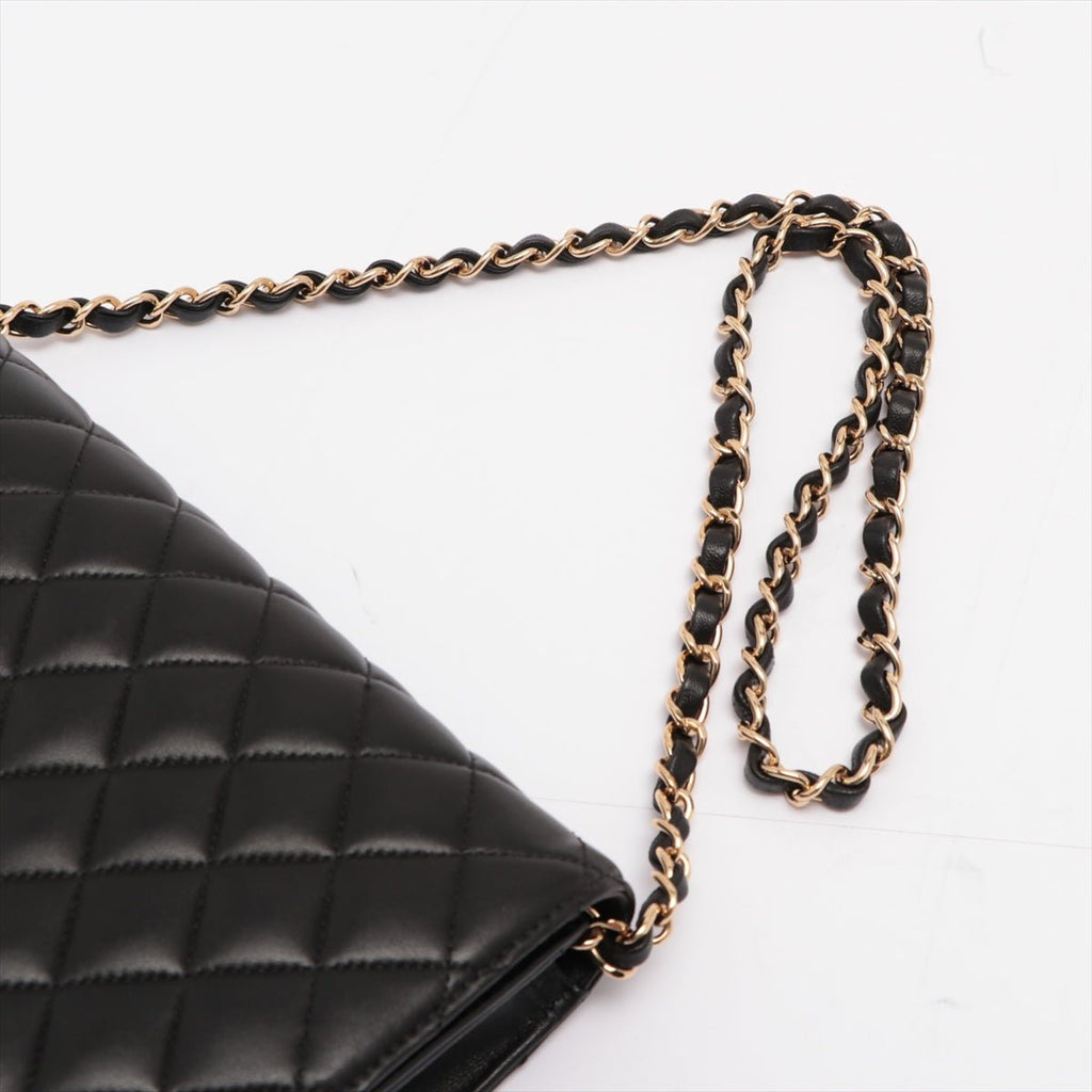 Full Flap Matelasse Lambskin leather Gold Metal