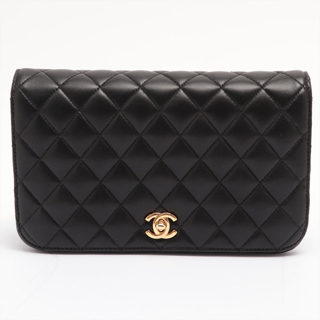 Full Flap Matelasse Lambskin leather Gold Metal
